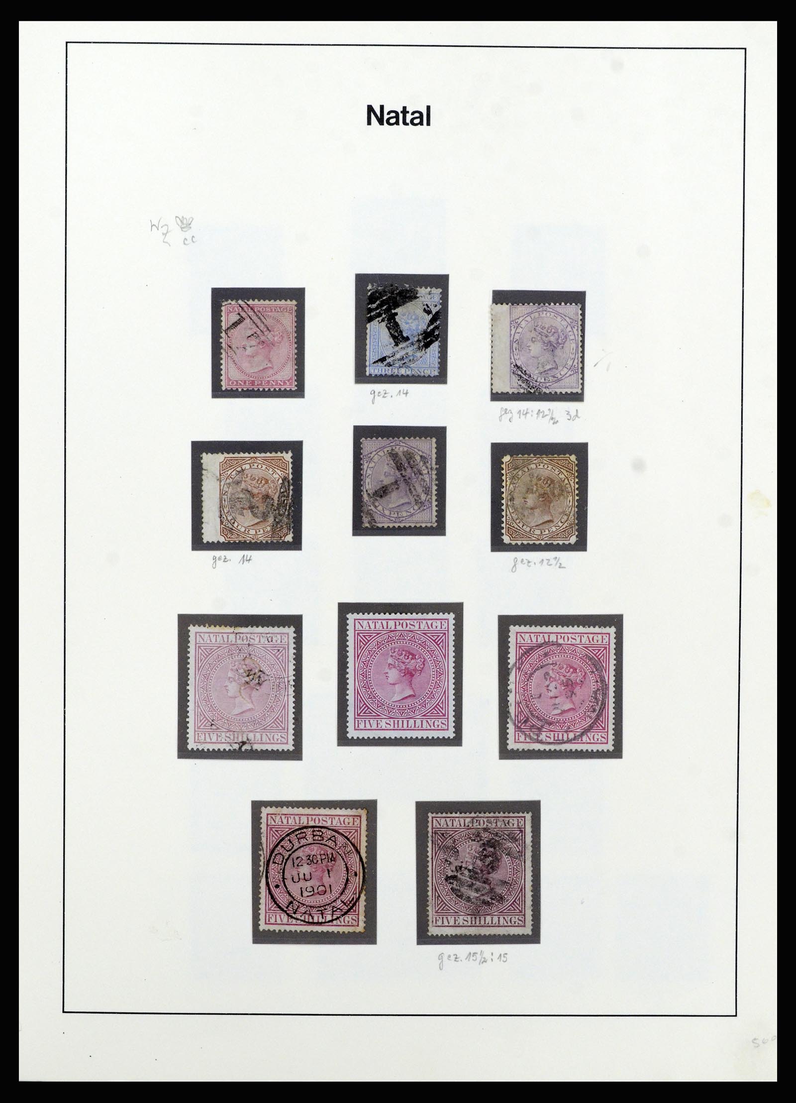 37135 054 - Postzegelverzameling 37135 Zuid Afrikaanse Staten 1853-1909.
