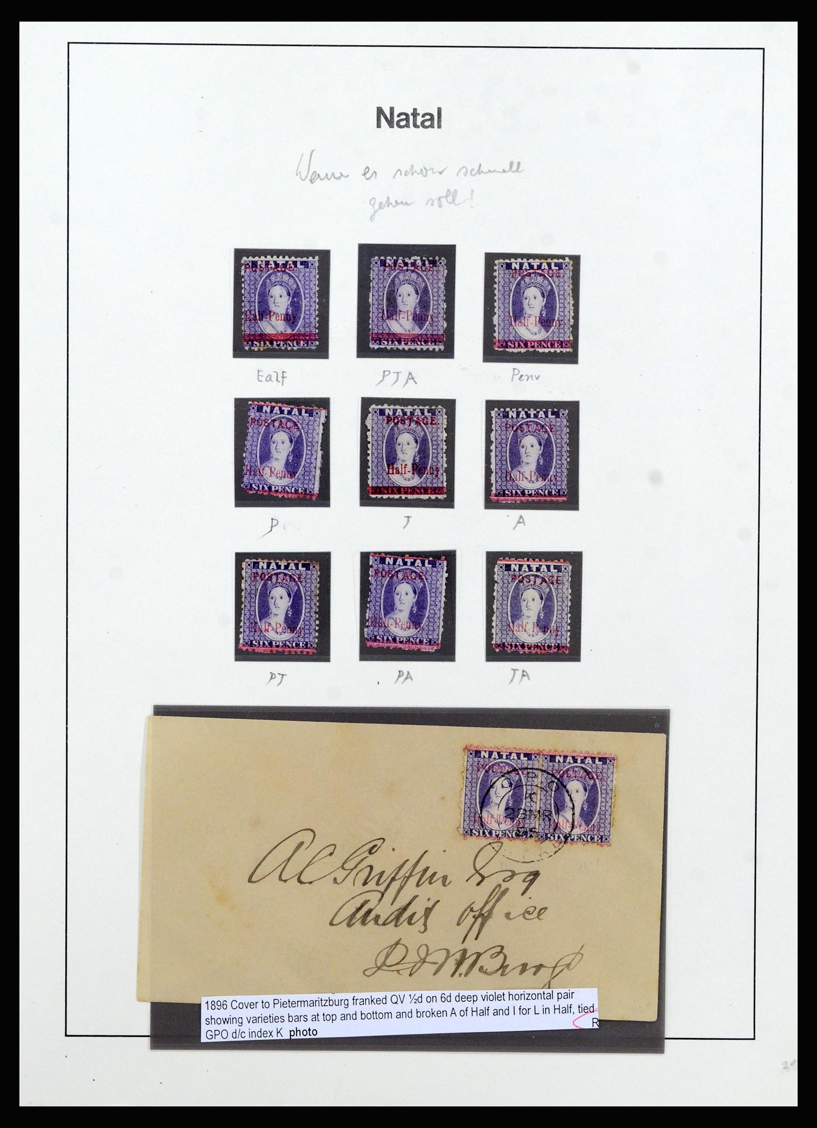 37135 058 - Postzegelverzameling 37135 Zuid Afrikaanse Staten 1853-1909.