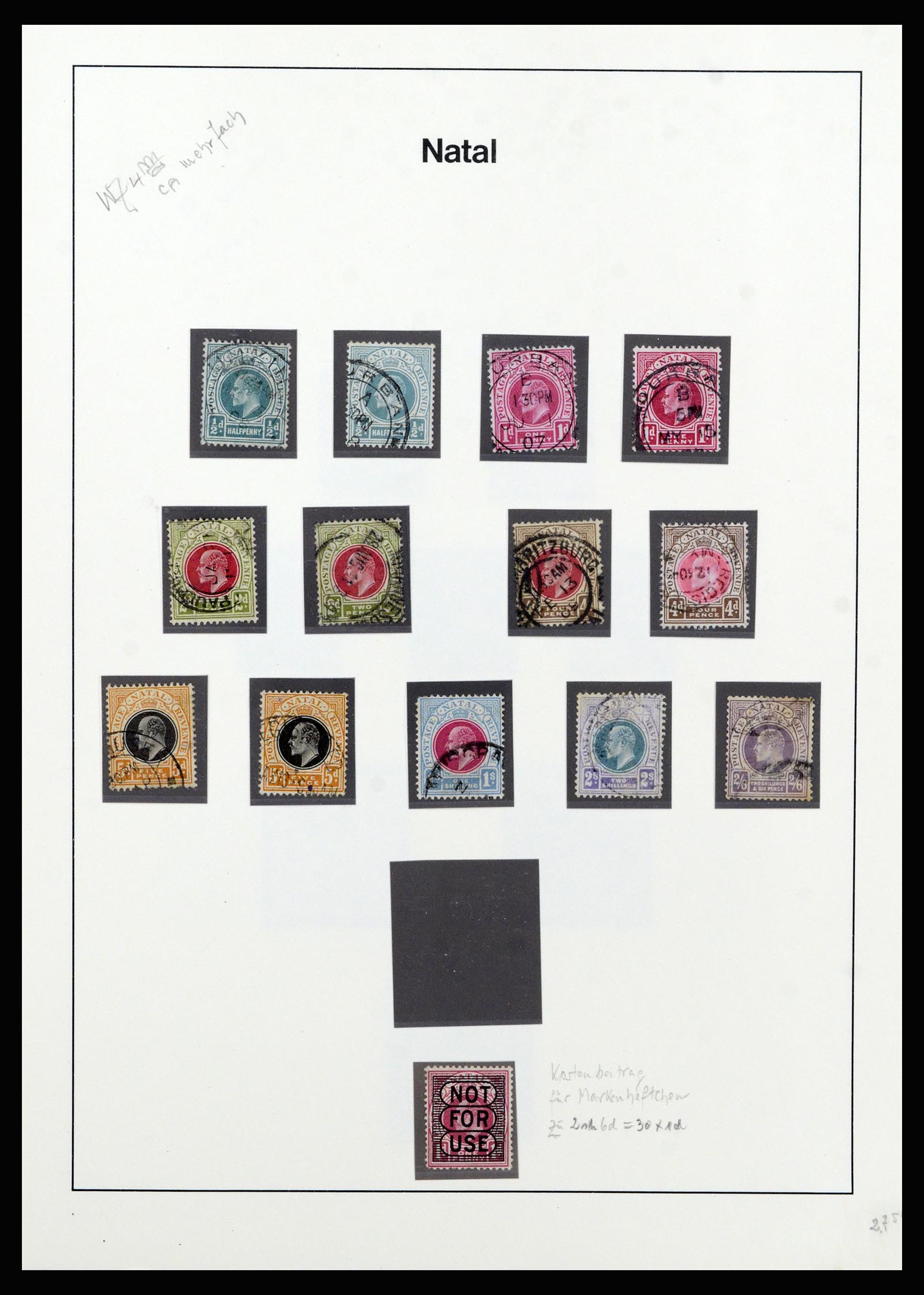 37135 063 - Postzegelverzameling 37135 Zuid Afrikaanse Staten 1853-1909.