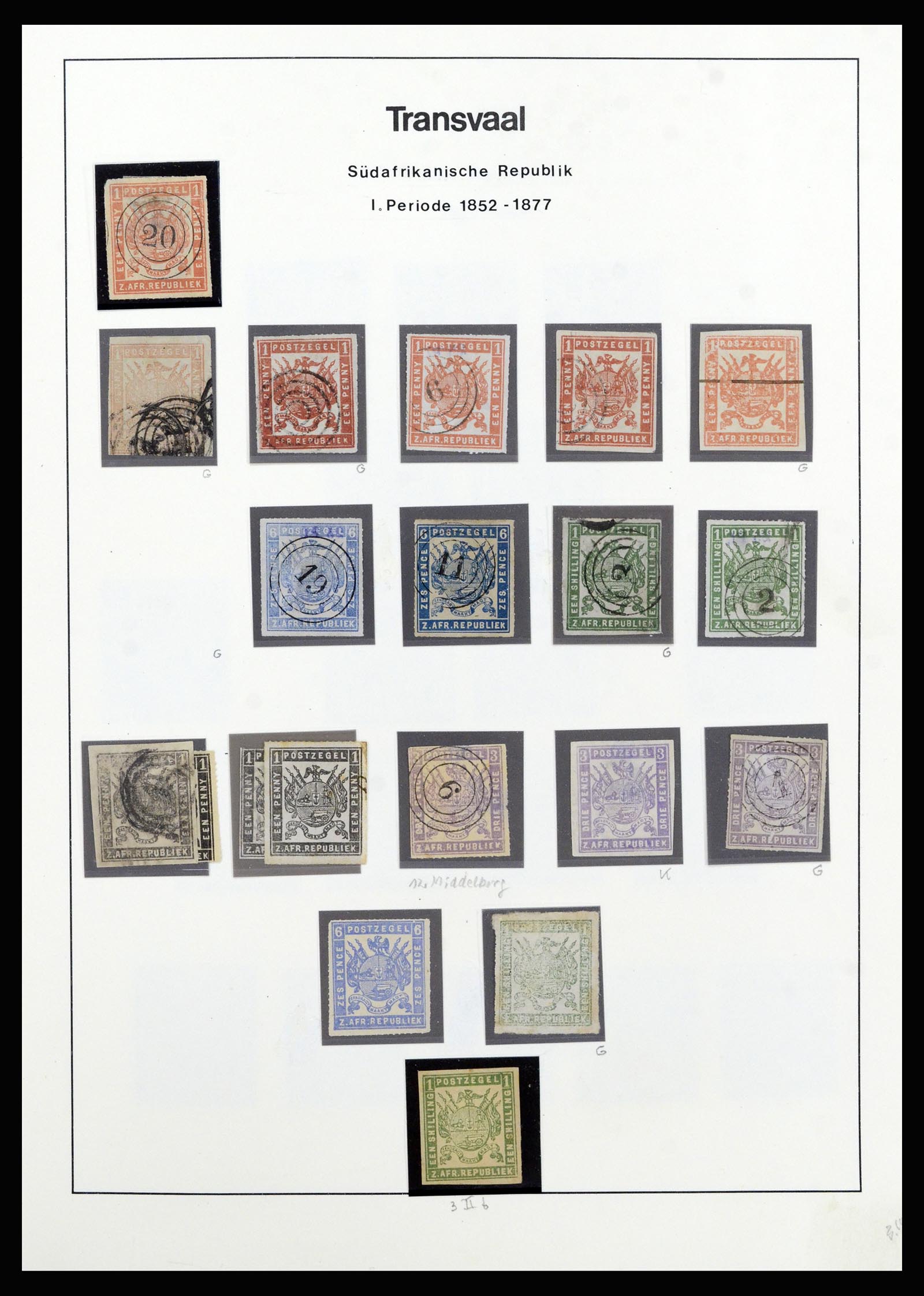37135 067 - Postzegelverzameling 37135 Zuid Afrikaanse Staten 1853-1909.