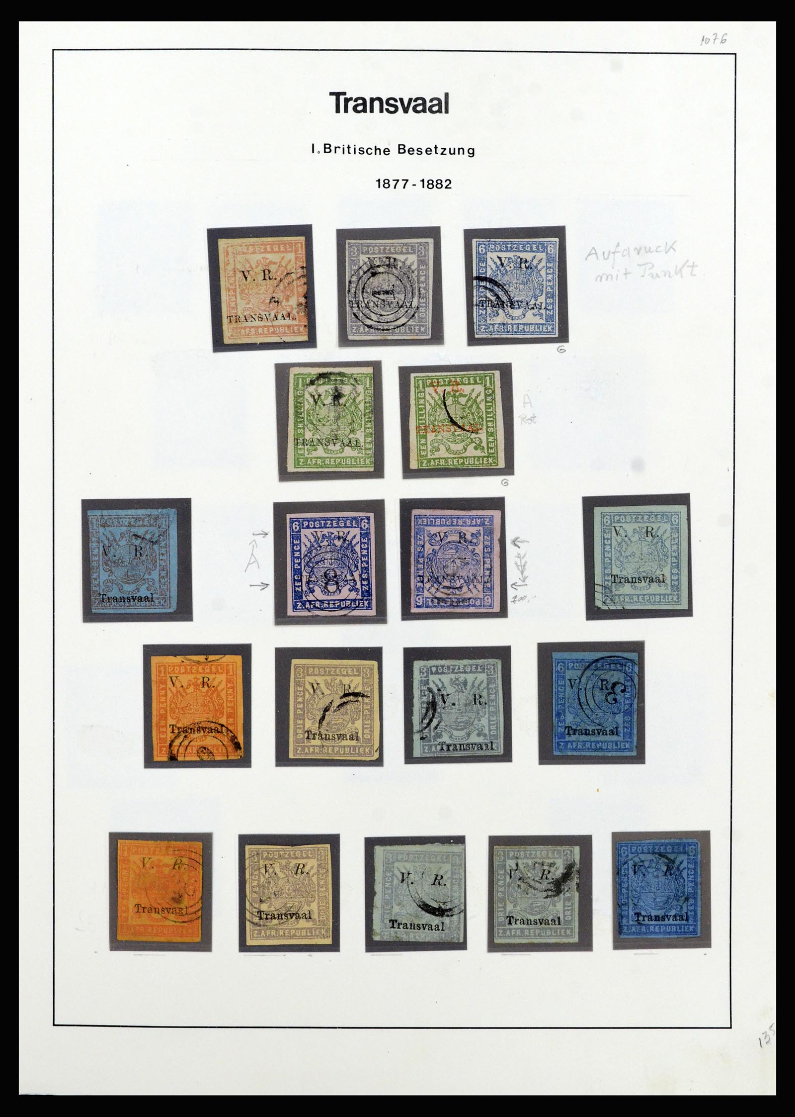 37135 068 - Postzegelverzameling 37135 Zuid Afrikaanse Staten 1853-1909.