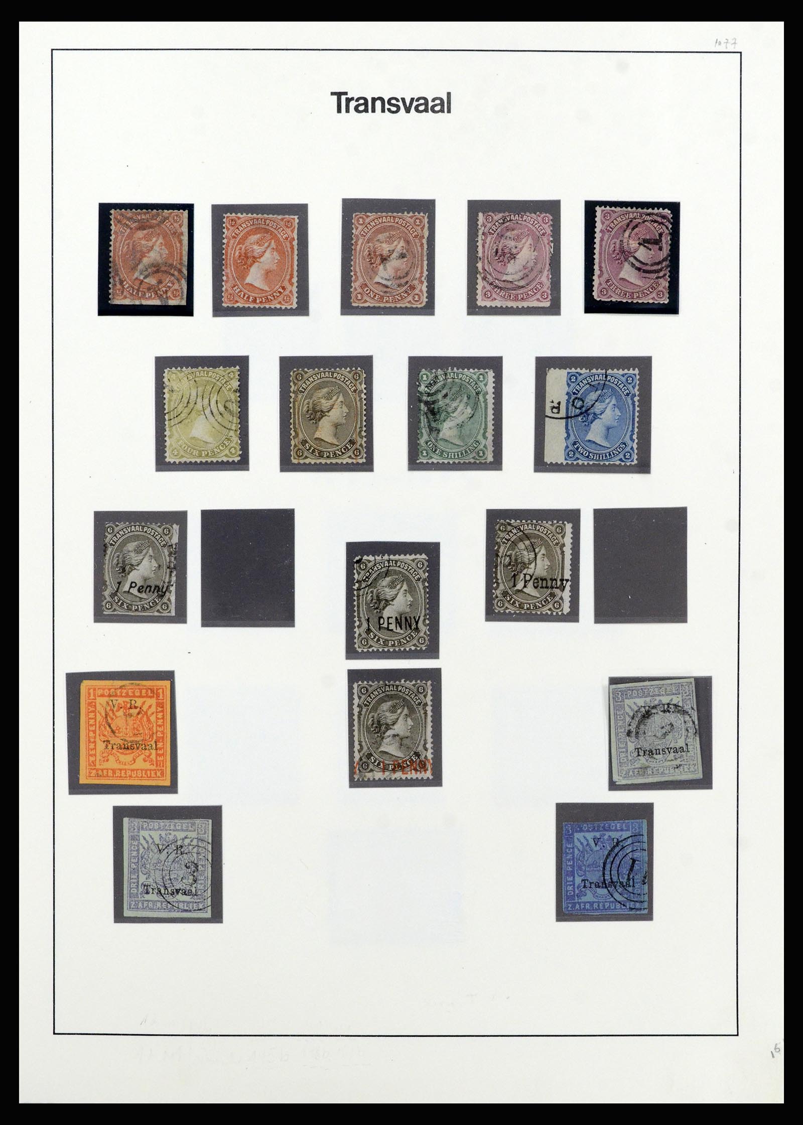37135 069 - Postzegelverzameling 37135 Zuid Afrikaanse Staten 1853-1909.