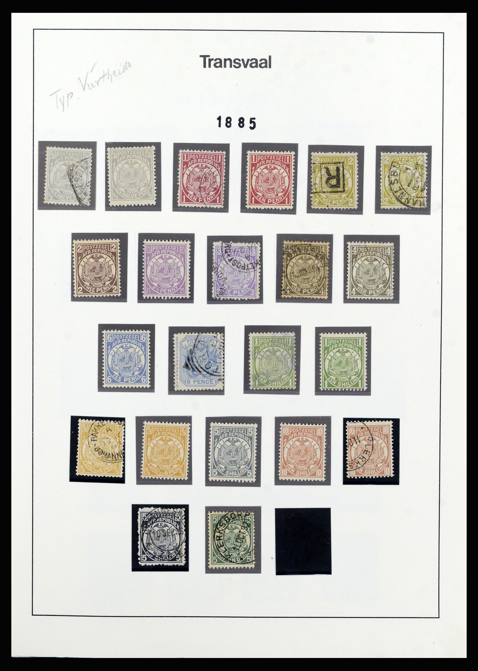 37135 071 - Postzegelverzameling 37135 Zuid Afrikaanse Staten 1853-1909.