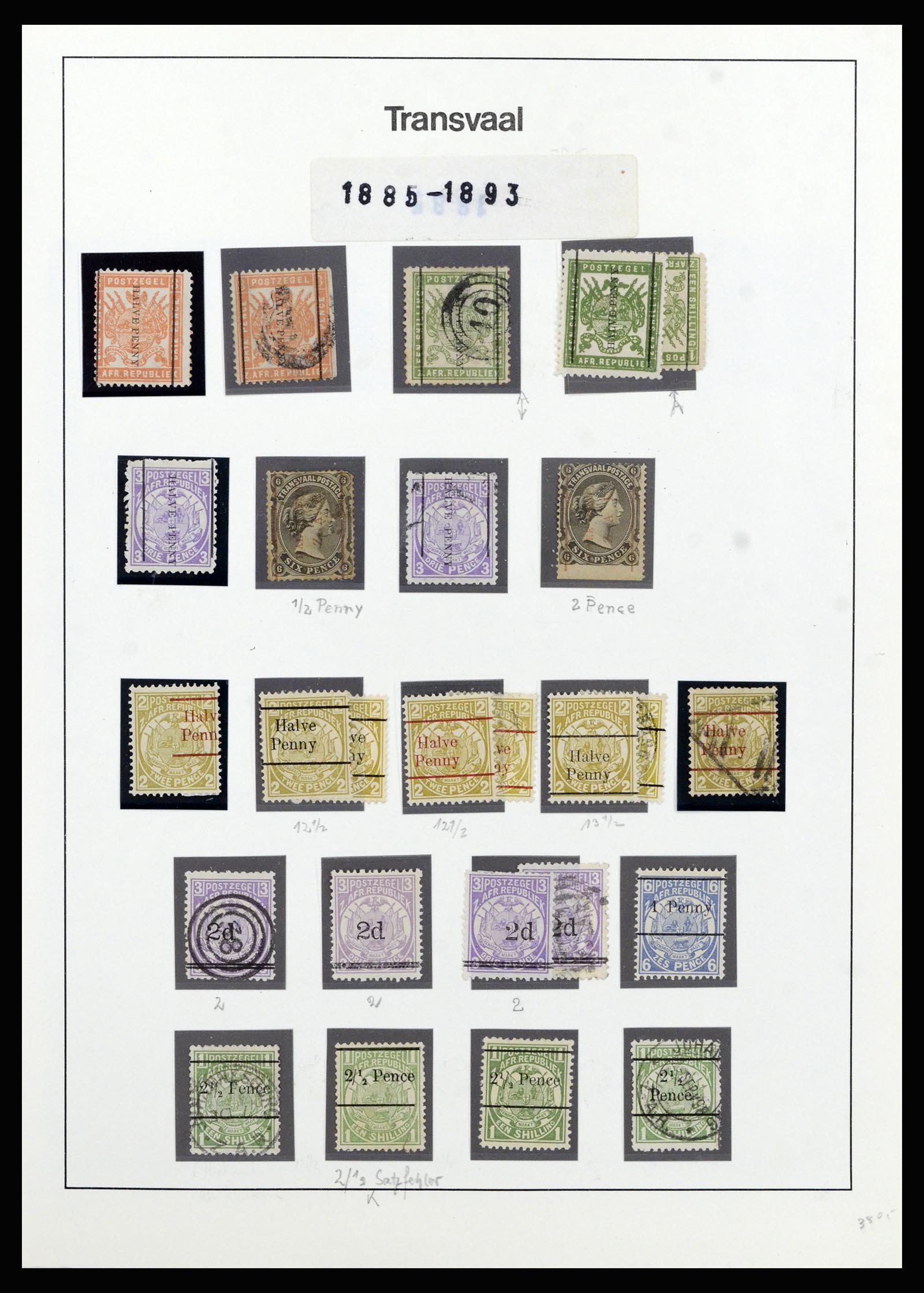 37135 072 - Postzegelverzameling 37135 Zuid Afrikaanse Staten 1853-1909.