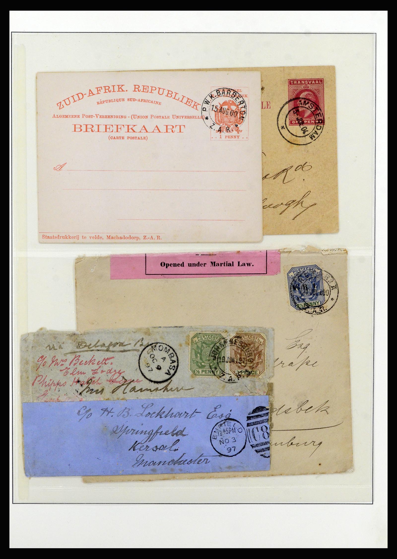 37135 077 - Postzegelverzameling 37135 Zuid Afrikaanse Staten 1853-1909.
