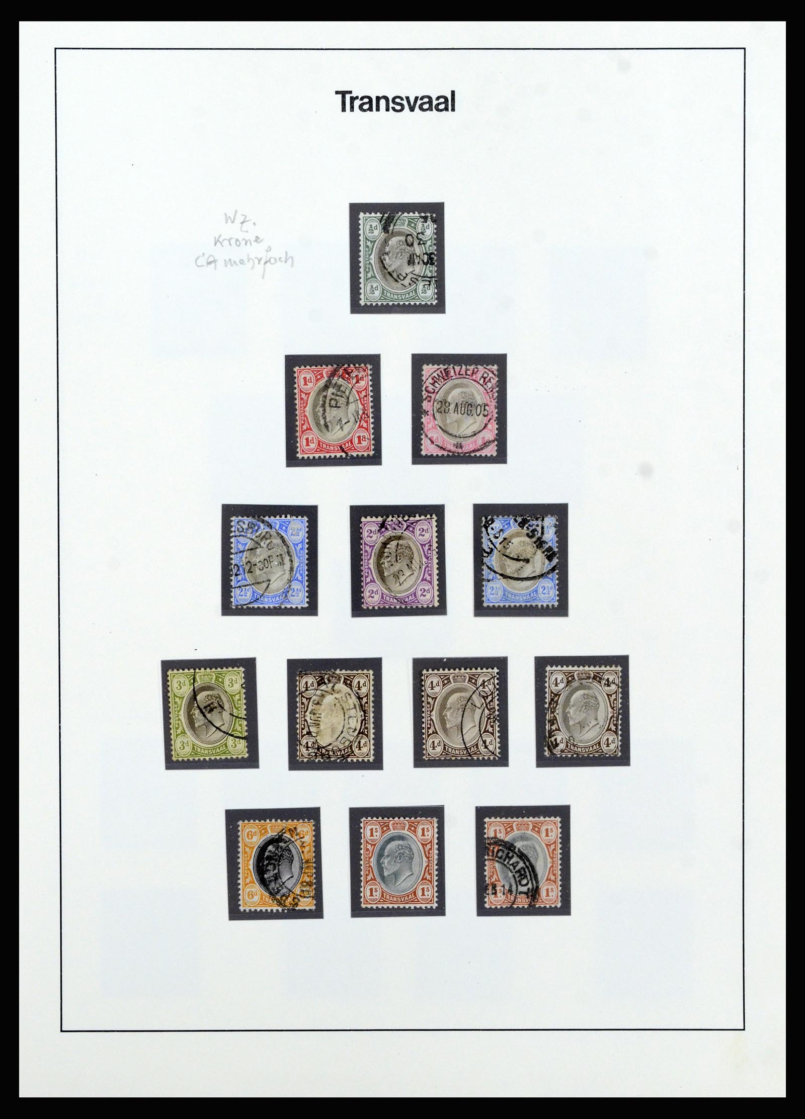 37135 082 - Postzegelverzameling 37135 Zuid Afrikaanse Staten 1853-1909.