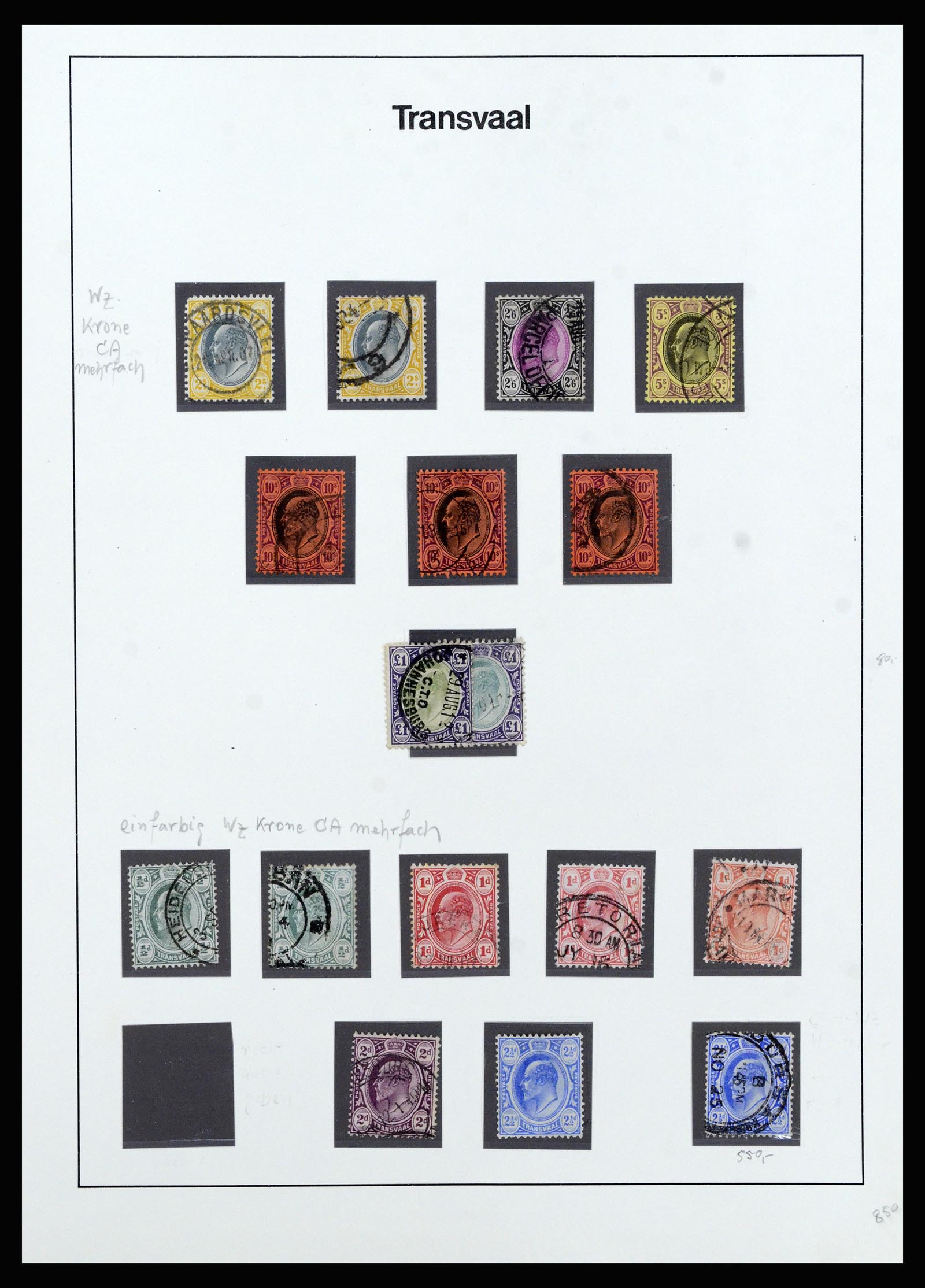 37135 083 - Postzegelverzameling 37135 Zuid Afrikaanse Staten 1853-1909.