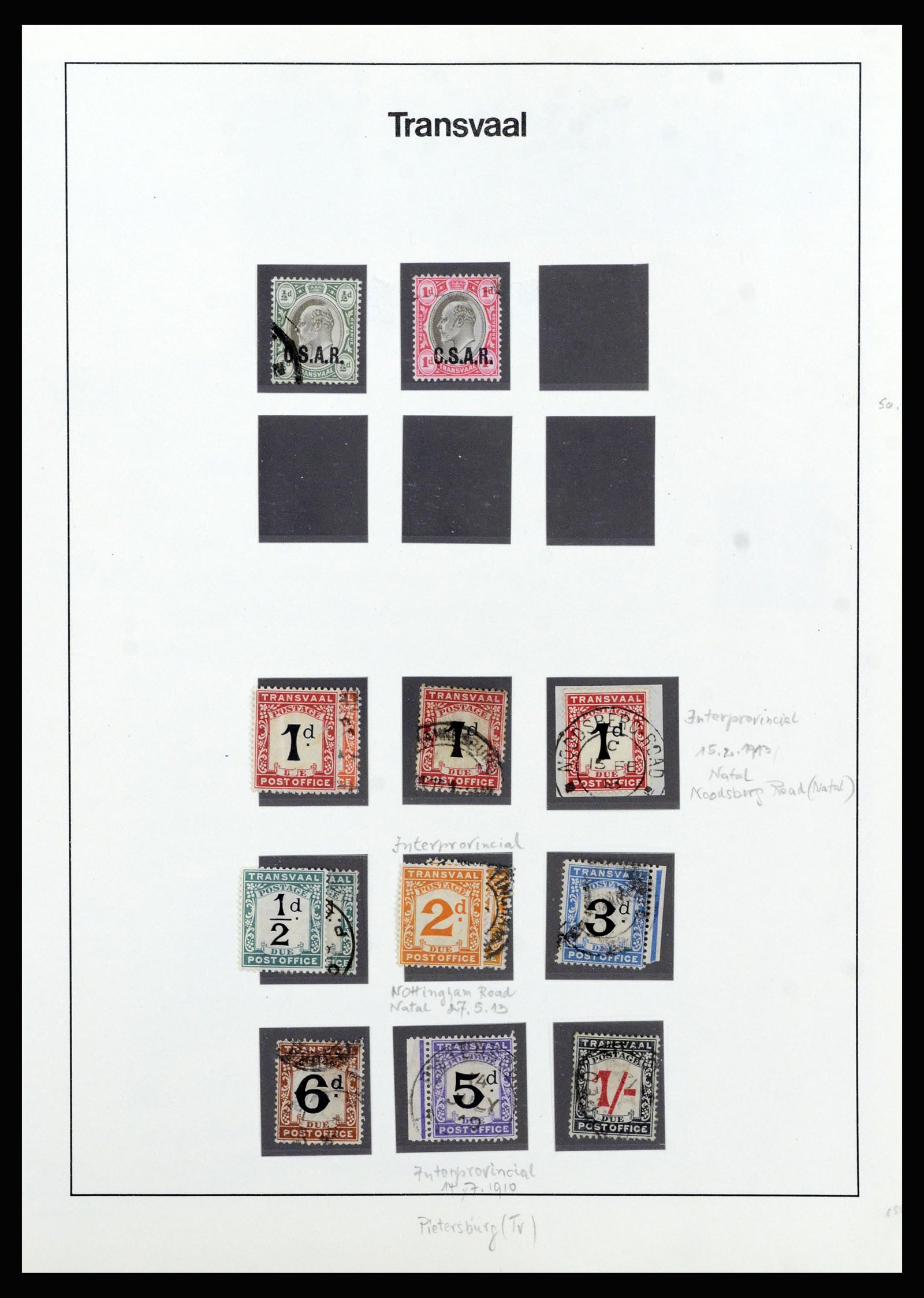 37135 084 - Postzegelverzameling 37135 Zuid Afrikaanse Staten 1853-1909.