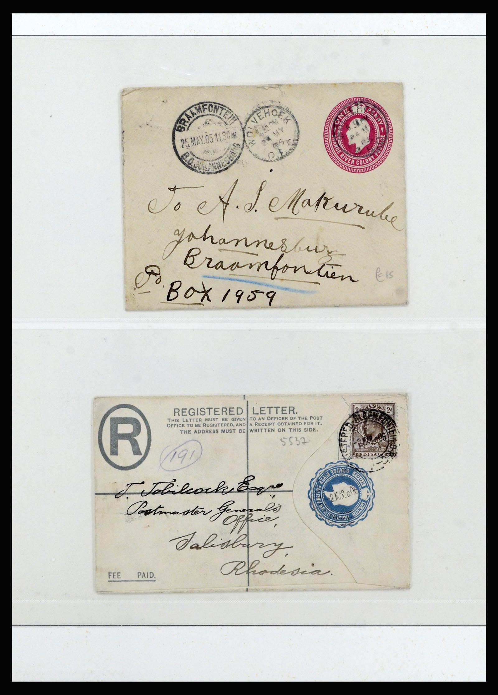 37135 096 - Postzegelverzameling 37135 Zuid Afrikaanse Staten 1853-1909.