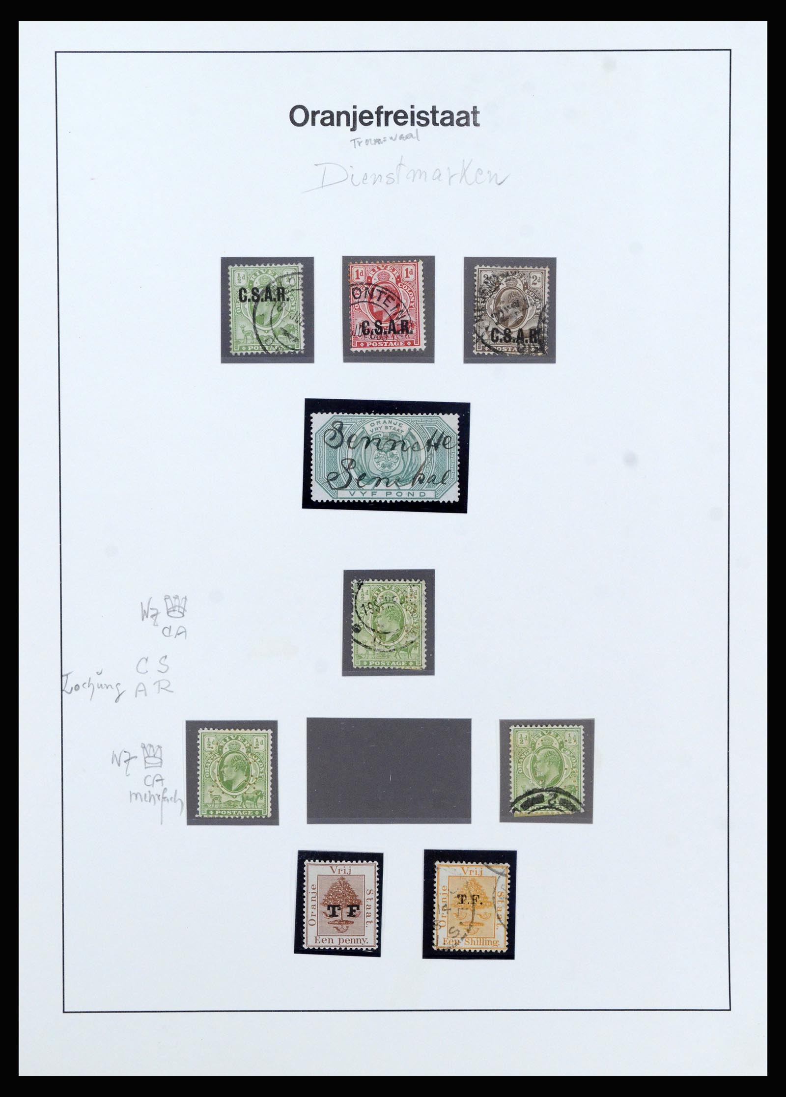 37135 101 - Postzegelverzameling 37135 Zuid Afrikaanse Staten 1853-1909.