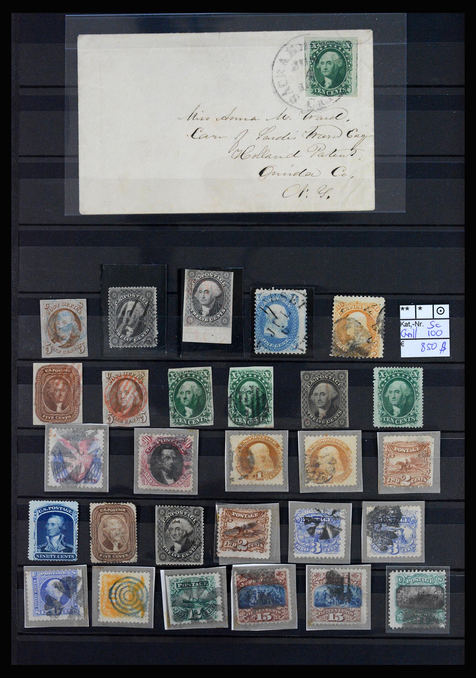 37136 001 - Postzegelverzameling 37136 USA 1847-1960.
