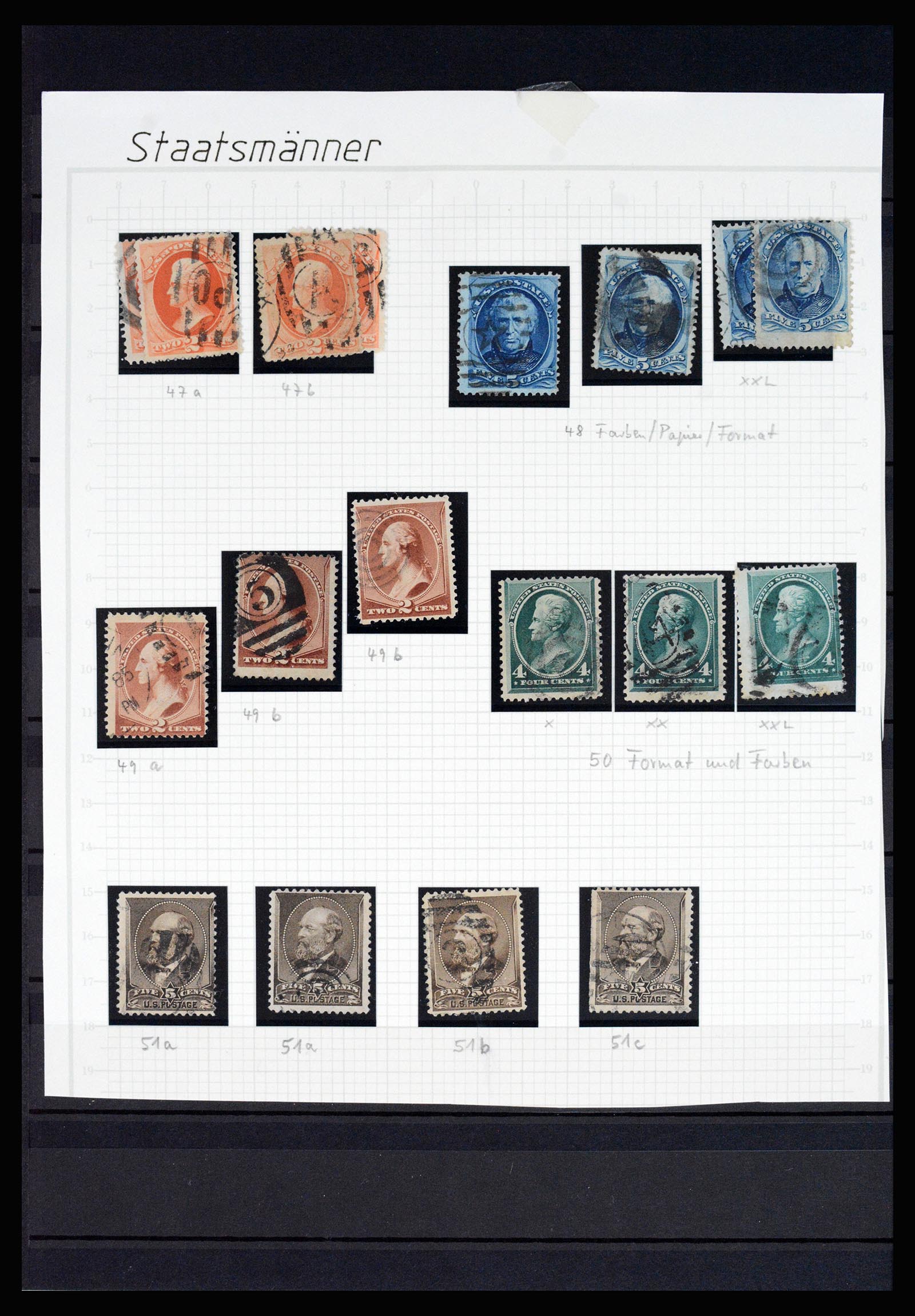 37136 016 - Postzegelverzameling 37136 USA 1847-1960.