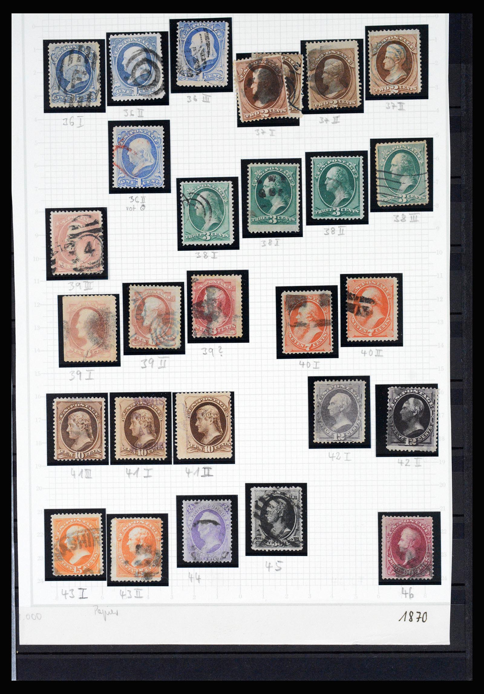 37136 017 - Postzegelverzameling 37136 USA 1847-1960.