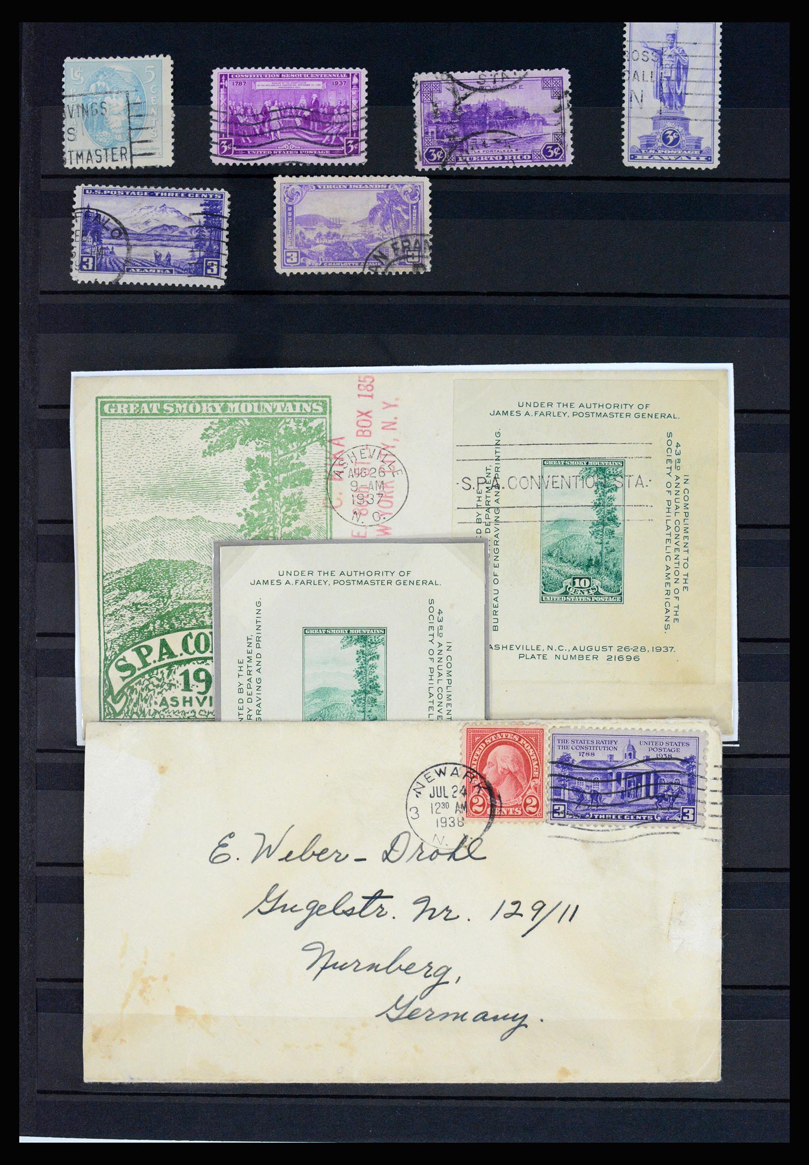 37136 043 - Postzegelverzameling 37136 USA 1847-1960.