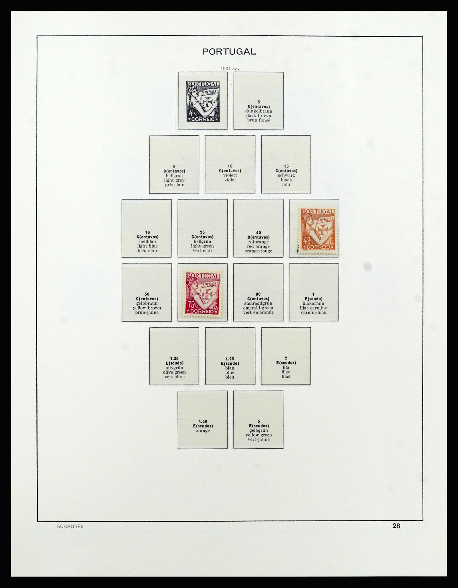 37137 052 - Postzegelverzameling 37137 Portugal 1894-1944.