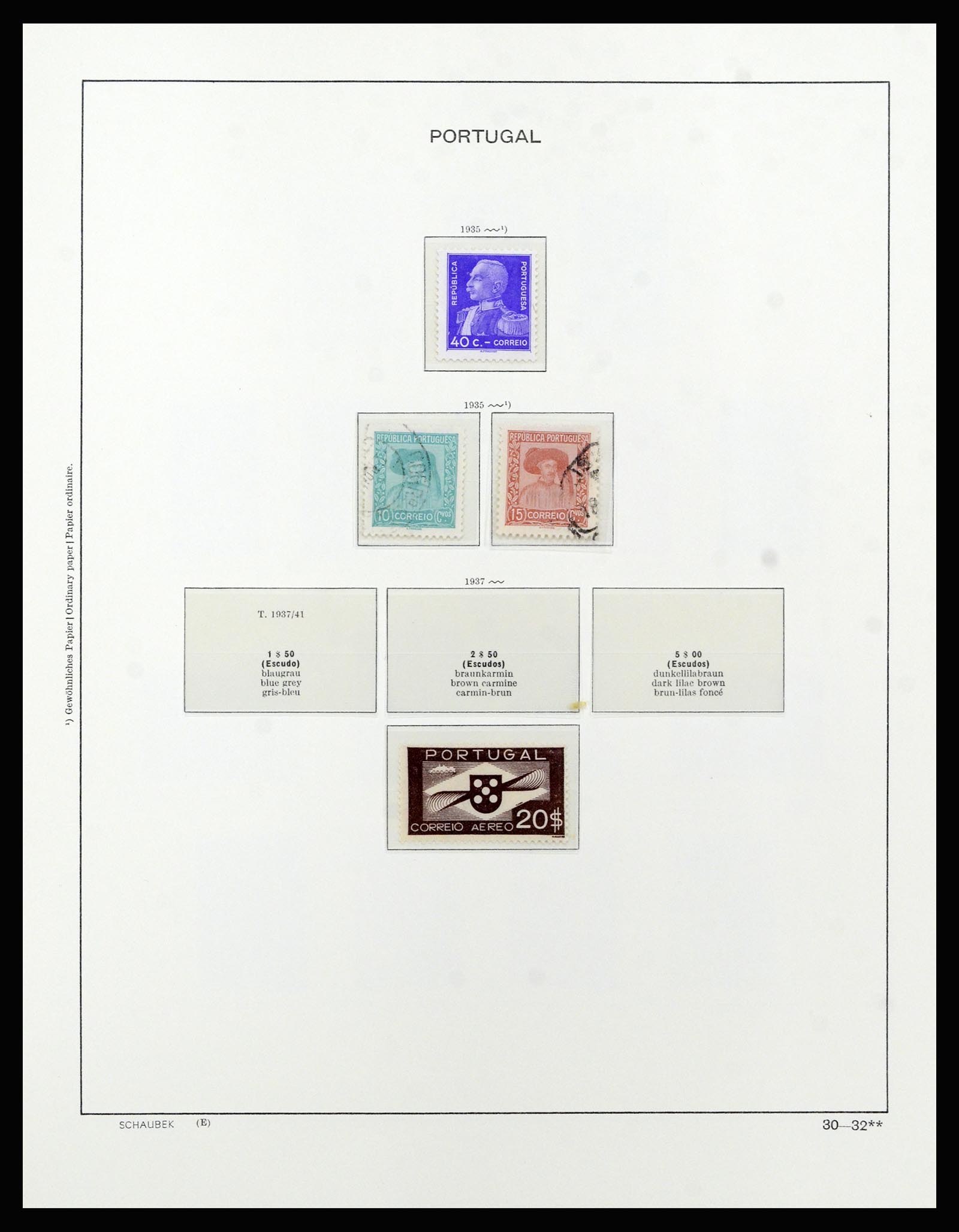 37137 056 - Postzegelverzameling 37137 Portugal 1894-1944.