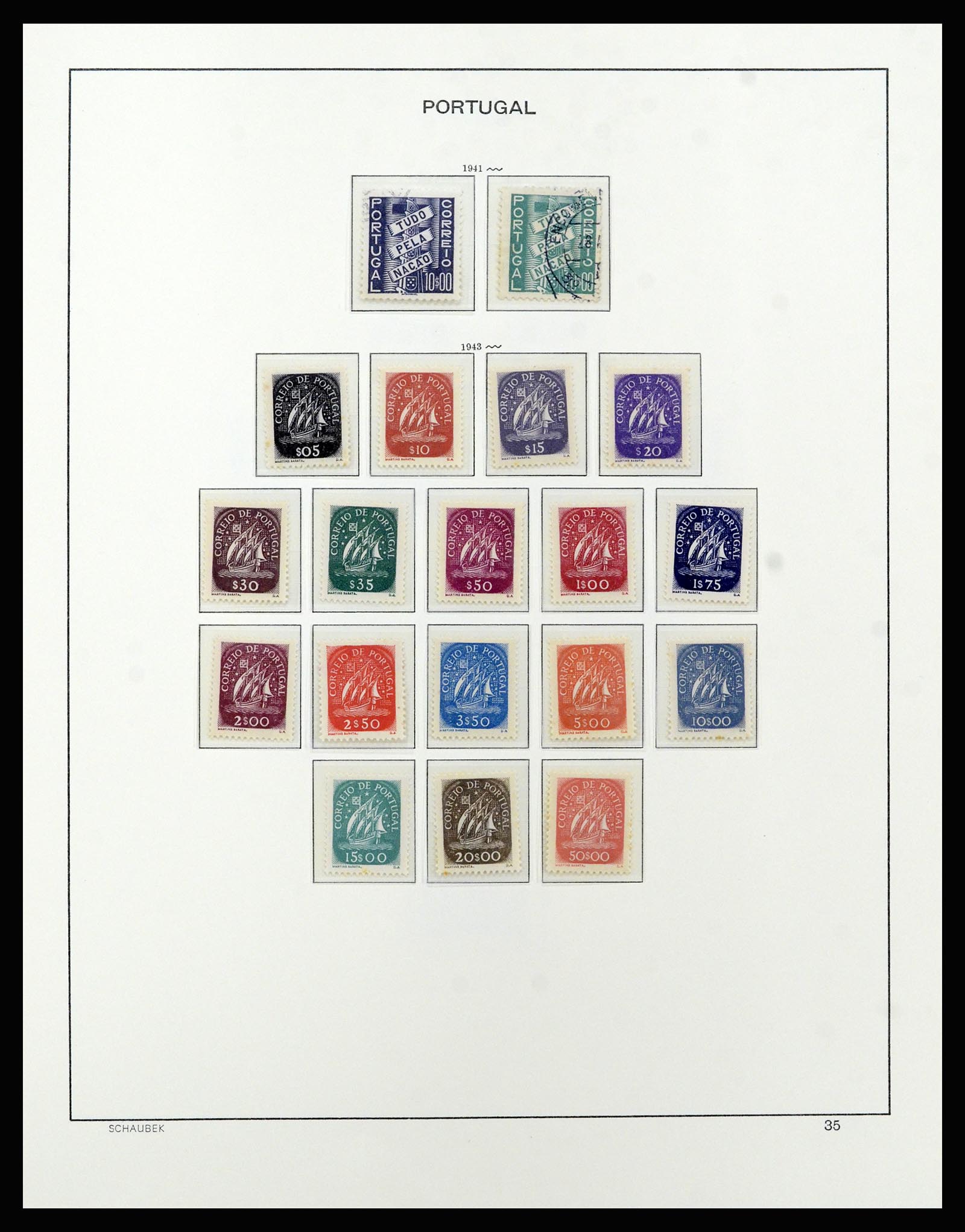 37137 059 - Postzegelverzameling 37137 Portugal 1894-1944.