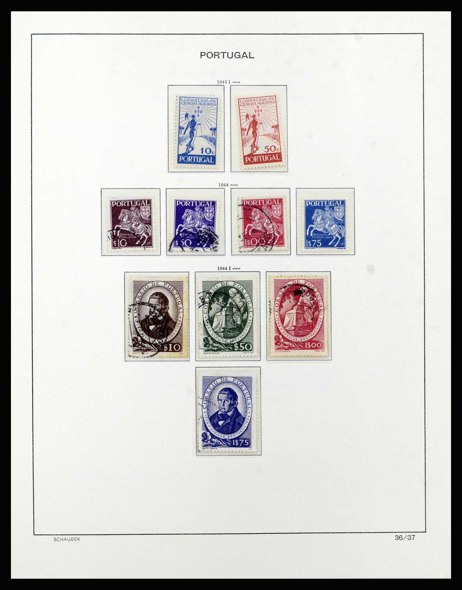 37137 060 - Postzegelverzameling 37137 Portugal 1894-1944.