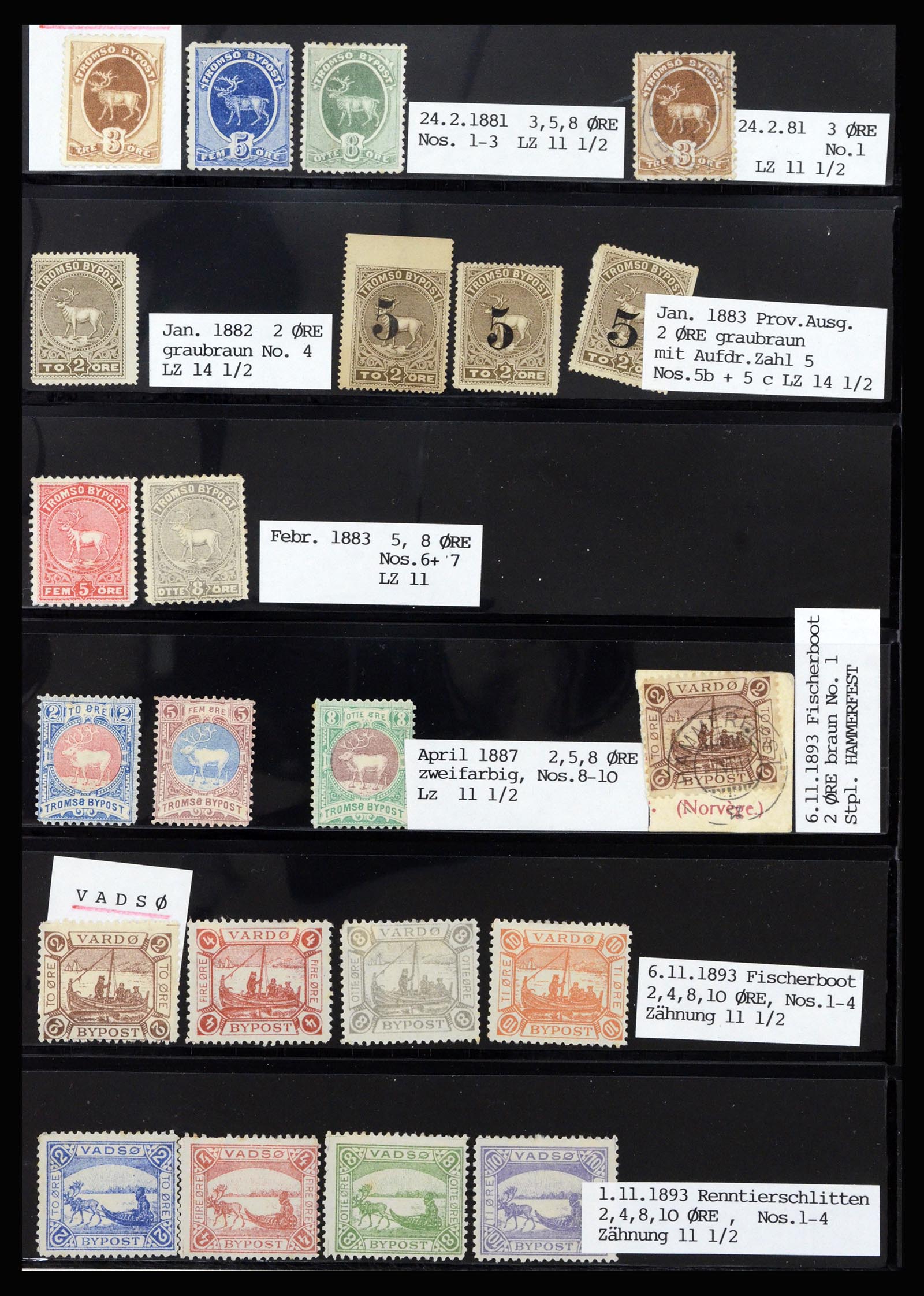 37139 002 - Postzegelverzameling 37139 Noorwegen lokaalpost 1875-1897.
