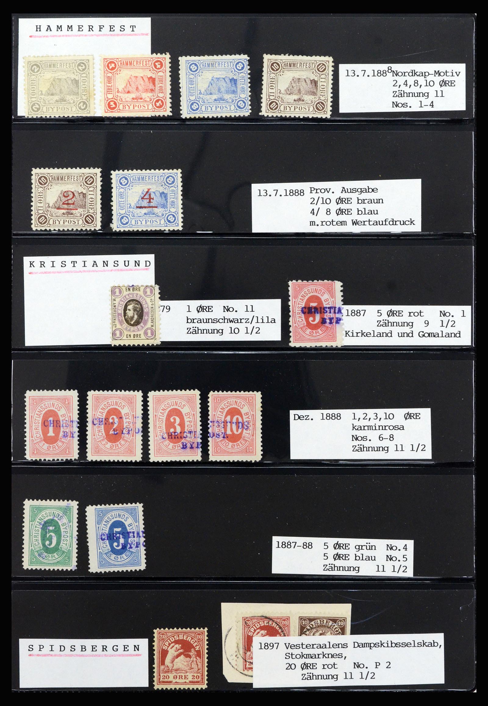 37139 005 - Stamp collection 37139 Norway local post 1875-1897.