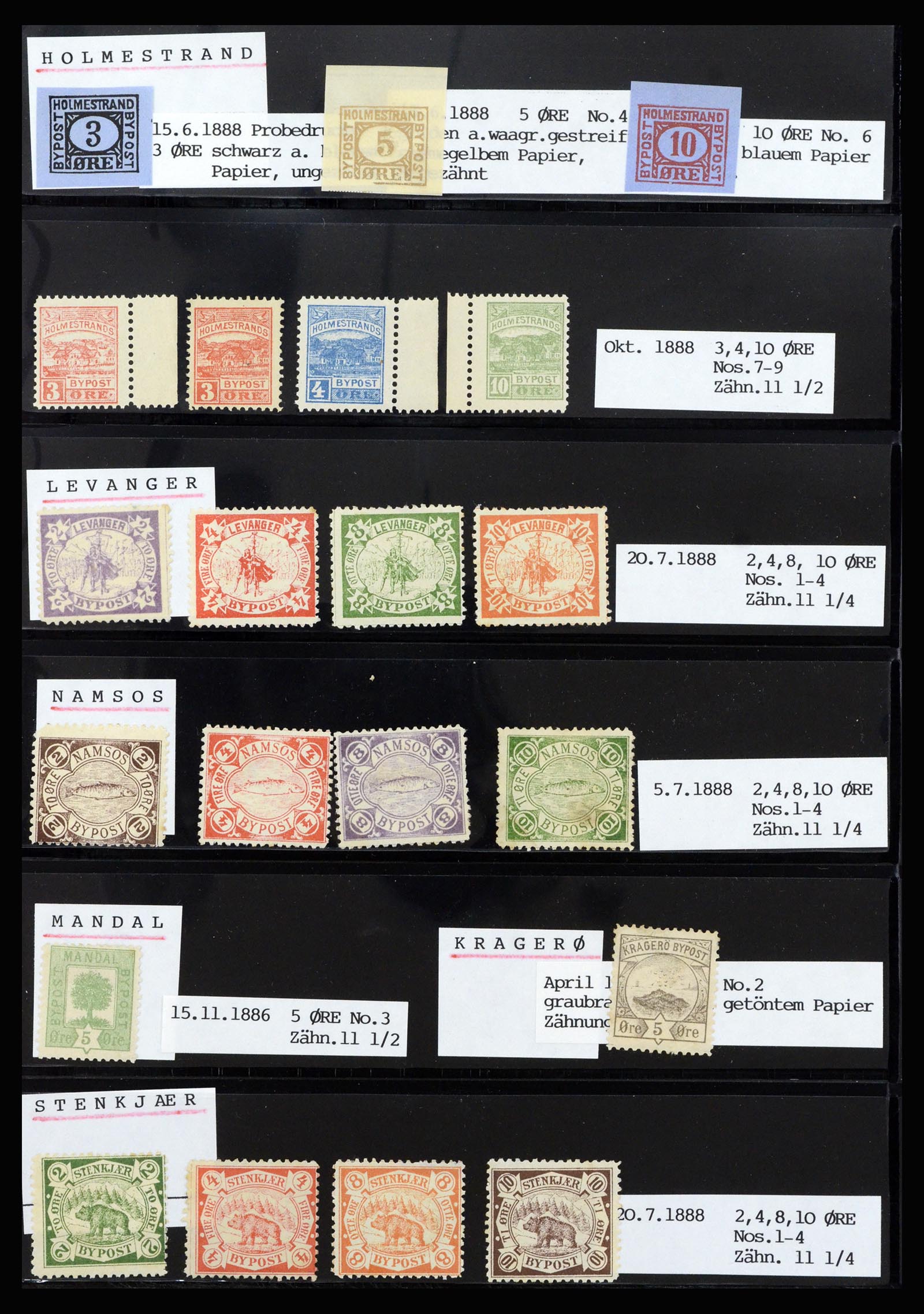 37139 006 - Stamp collection 37139 Norway local post 1875-1897.
