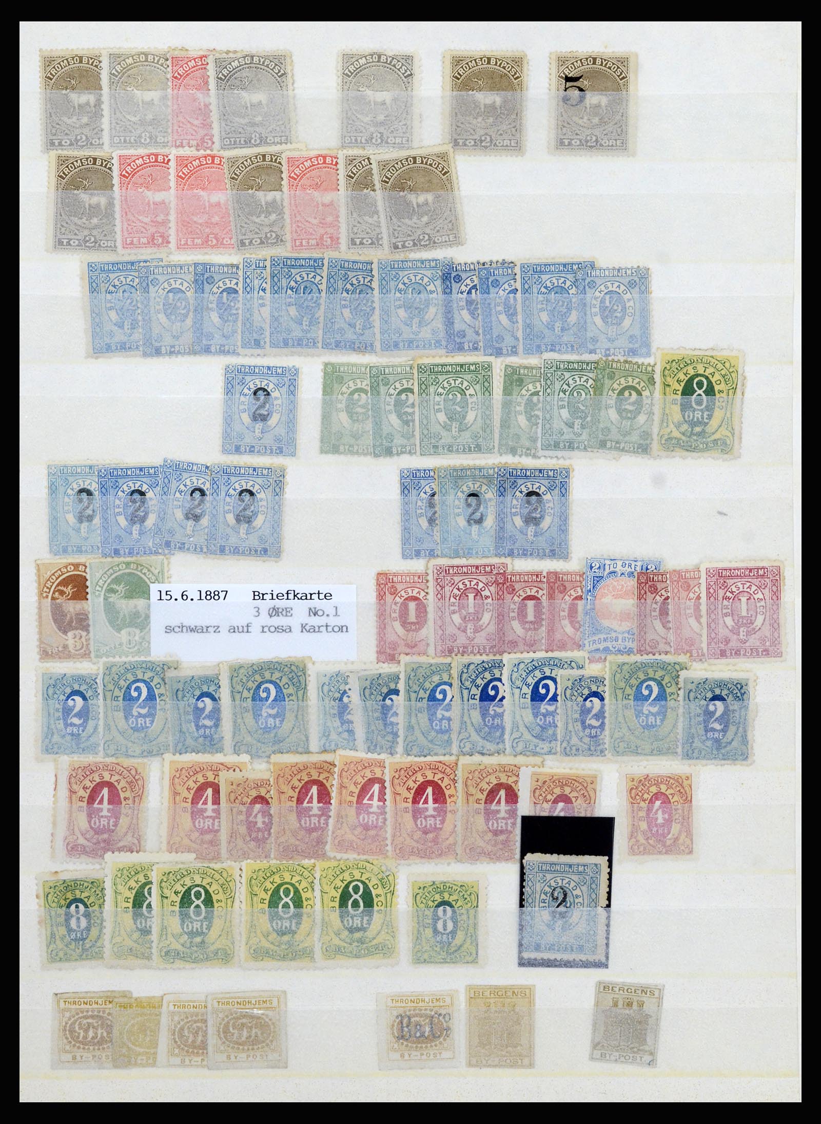 37139 011 - Postzegelverzameling 37139 Noorwegen lokaalpost 1875-1897.