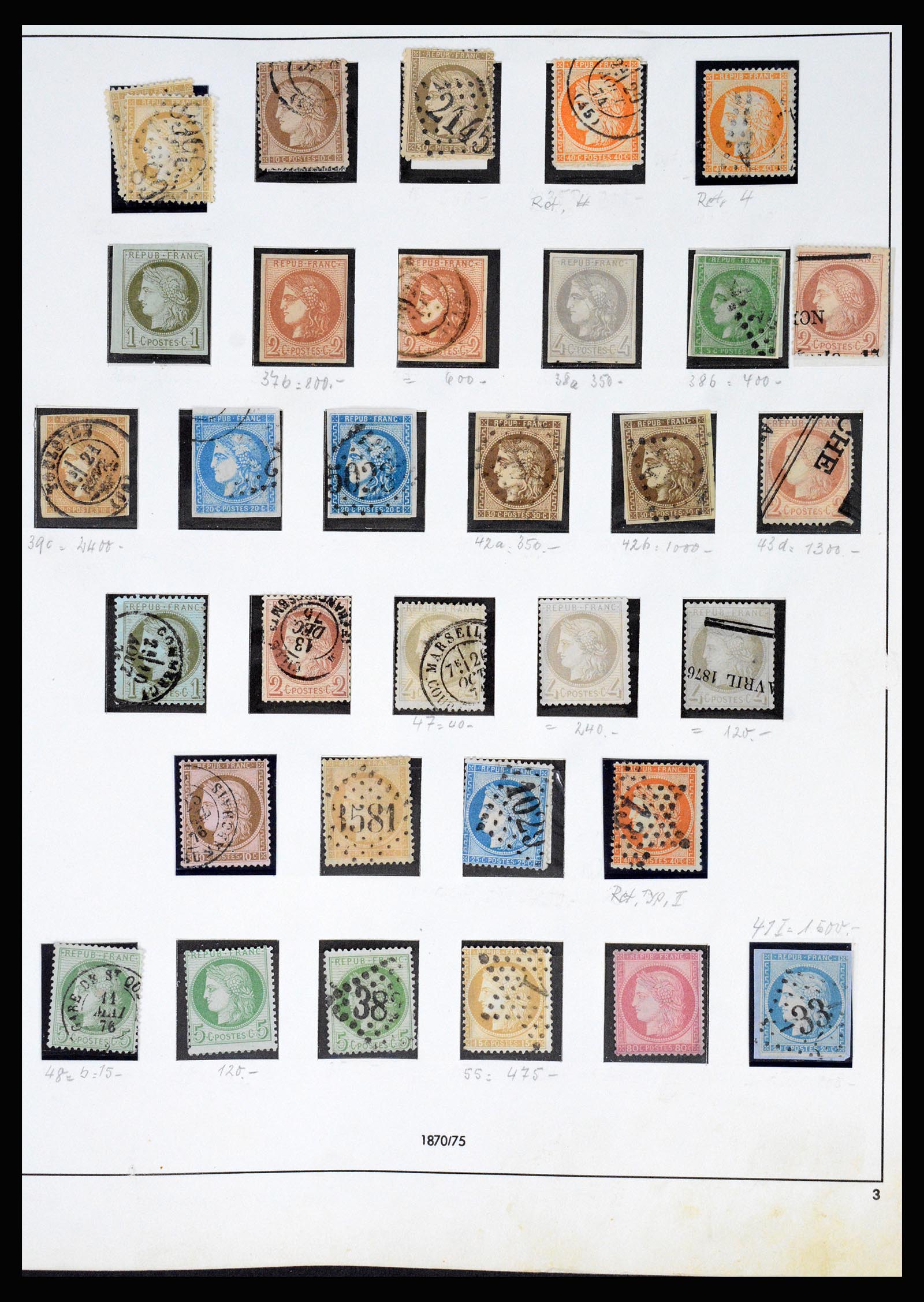 37140 004 - Postzegelverzameling 37140 Frankrijk 1849-1945.