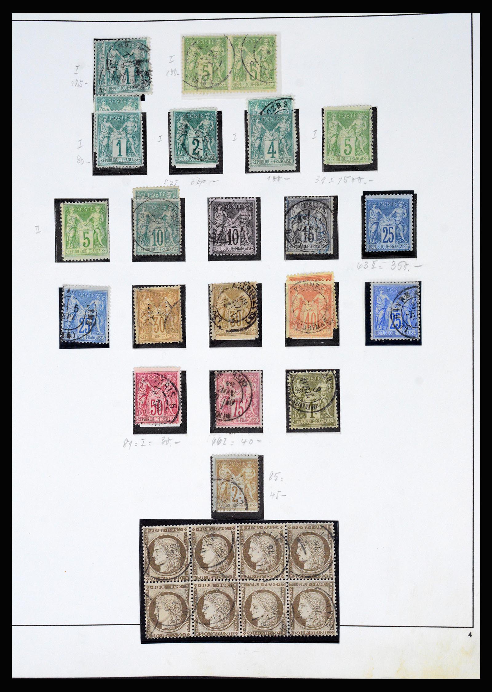 37140 005 - Postzegelverzameling 37140 Frankrijk 1849-1945.