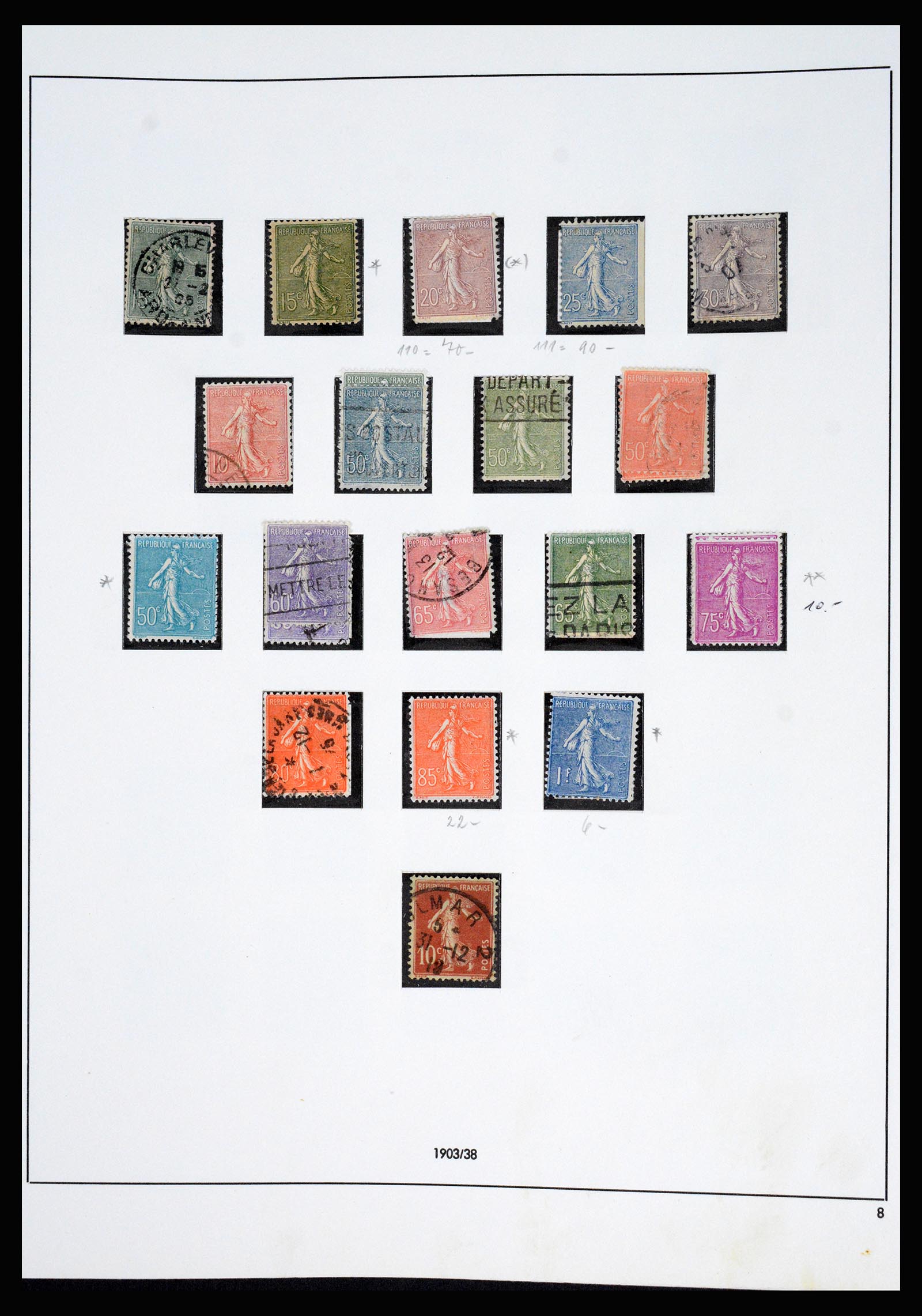 37140 009 - Postzegelverzameling 37140 Frankrijk 1849-1945.
