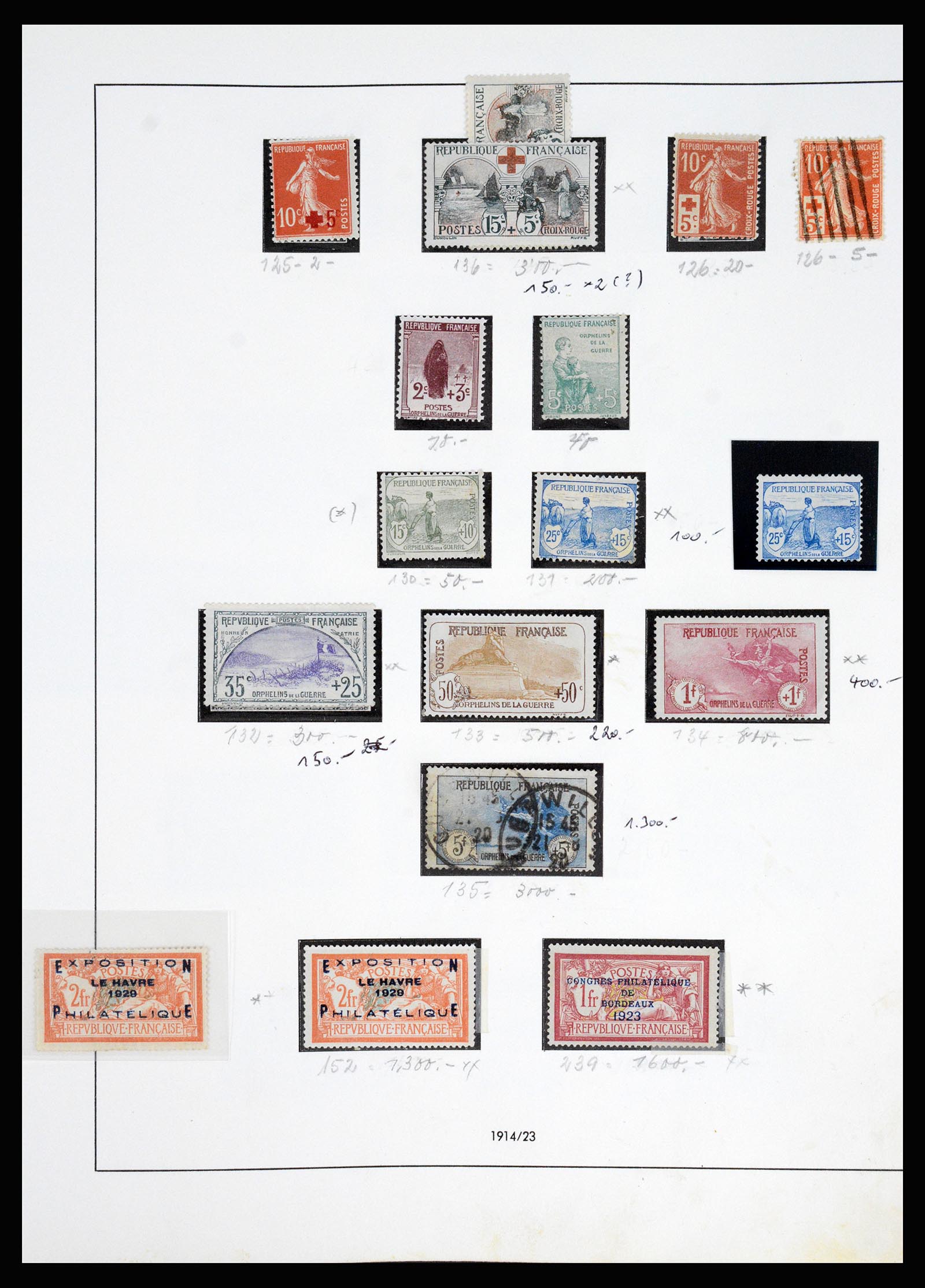 37140 011 - Postzegelverzameling 37140 Frankrijk 1849-1945.