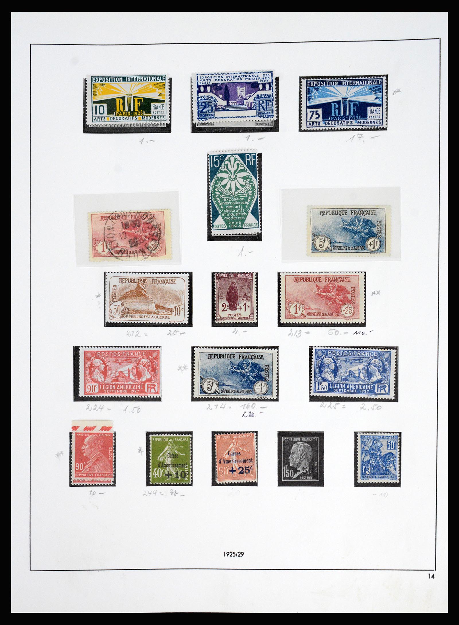 37140 015 - Postzegelverzameling 37140 Frankrijk 1849-1945.