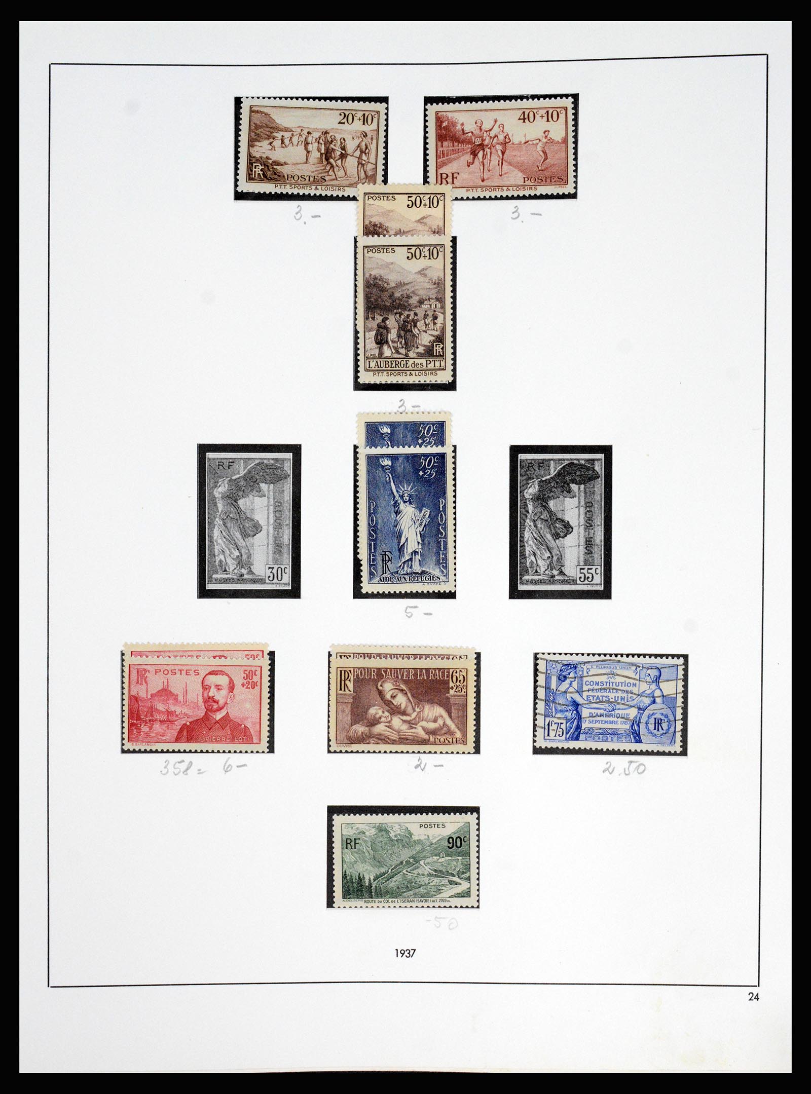 37140 025 - Postzegelverzameling 37140 Frankrijk 1849-1945.