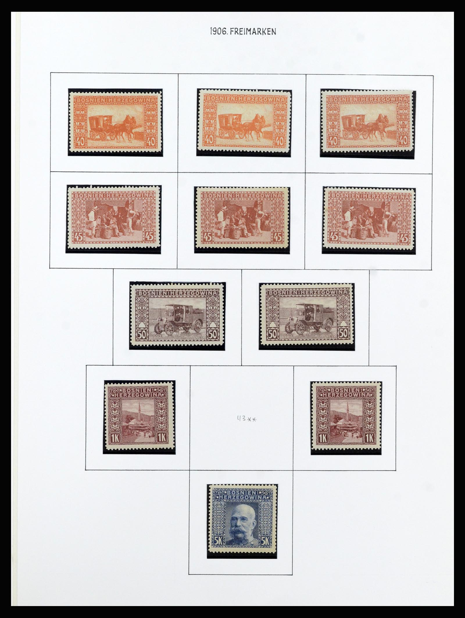 37141 010 - Postzegelverzameling 37141 Bosnië-Herzegowina 1879-1918.