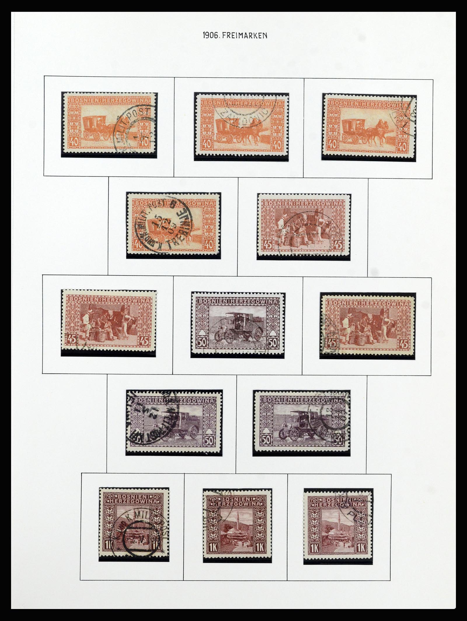 37141 015 - Postzegelverzameling 37141 Bosnië-Herzegowina 1879-1918.