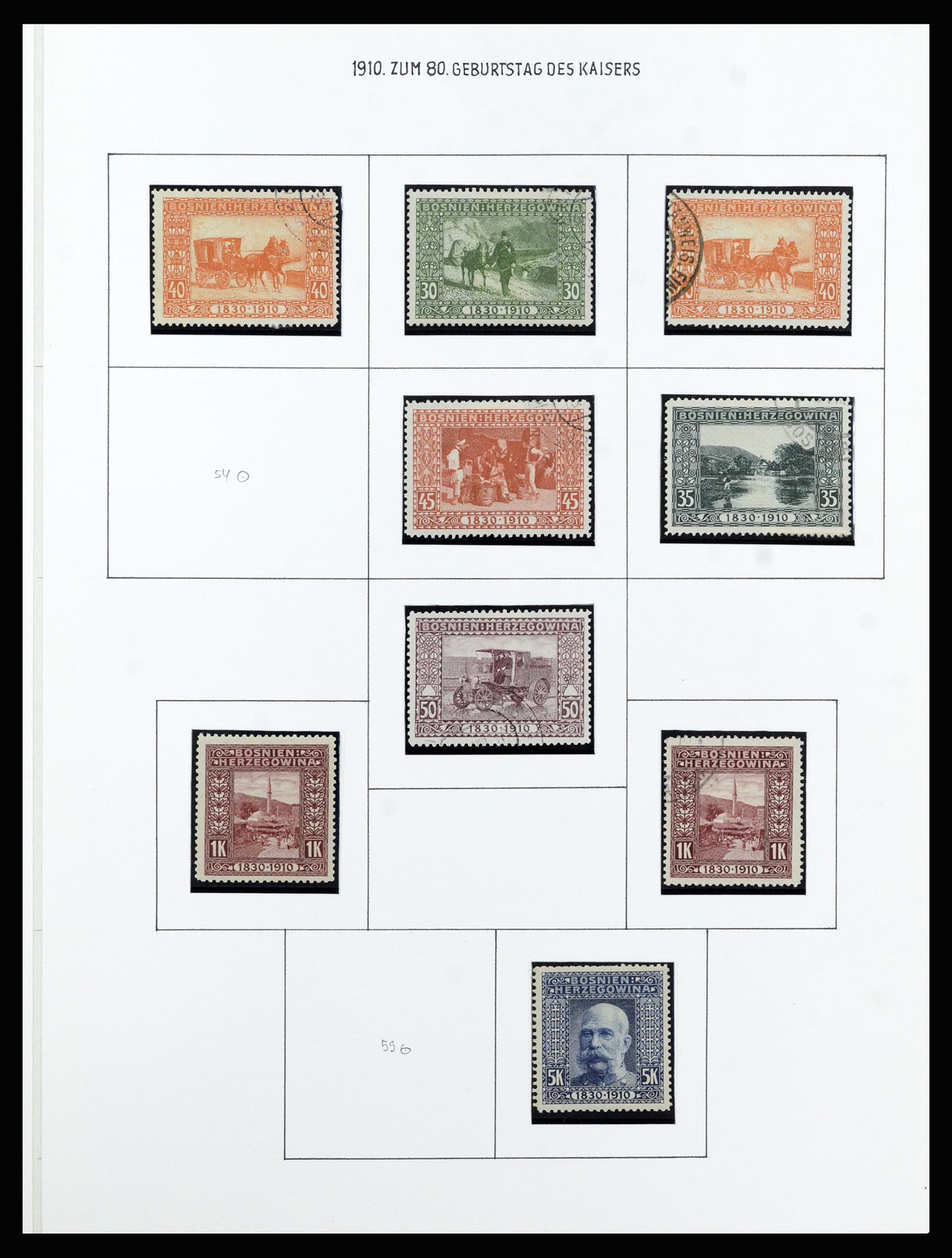 37141 020 - Postzegelverzameling 37141 Bosnië-Herzegowina 1879-1918.