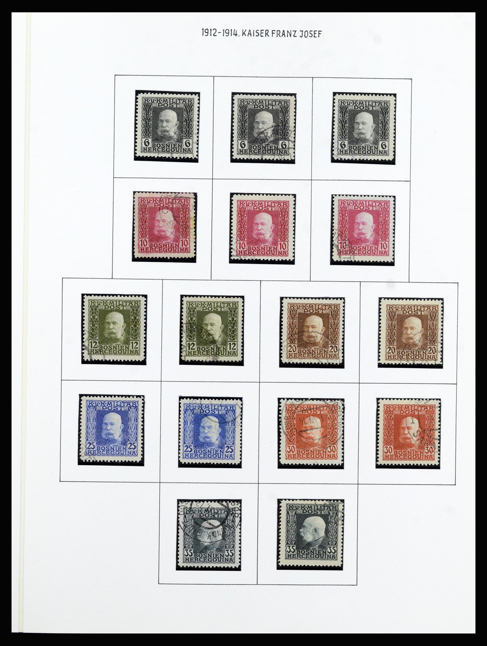 37141 022 - Postzegelverzameling 37141 Bosnië-Herzegowina 1879-1918.