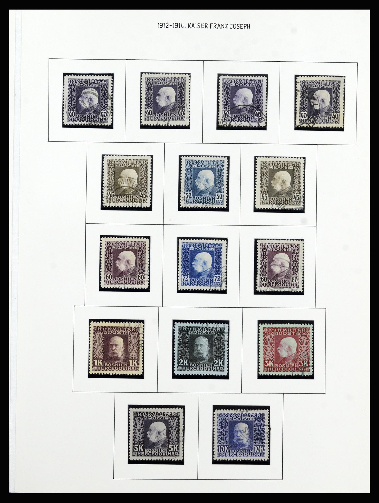 37141 023 - Postzegelverzameling 37141 Bosnië-Herzegowina 1879-1918.