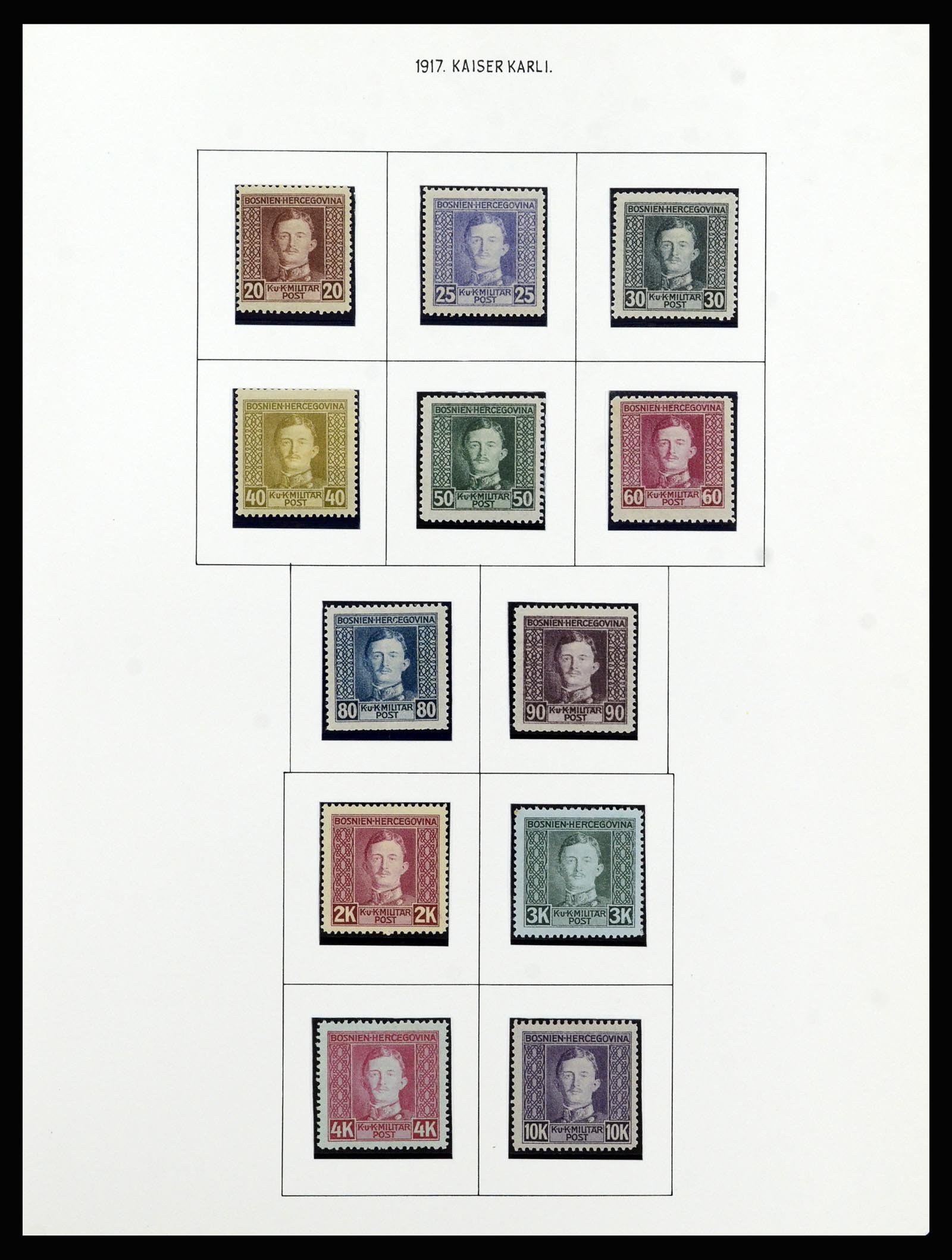 37141 032 - Postzegelverzameling 37141 Bosnië-Herzegowina 1879-1918.