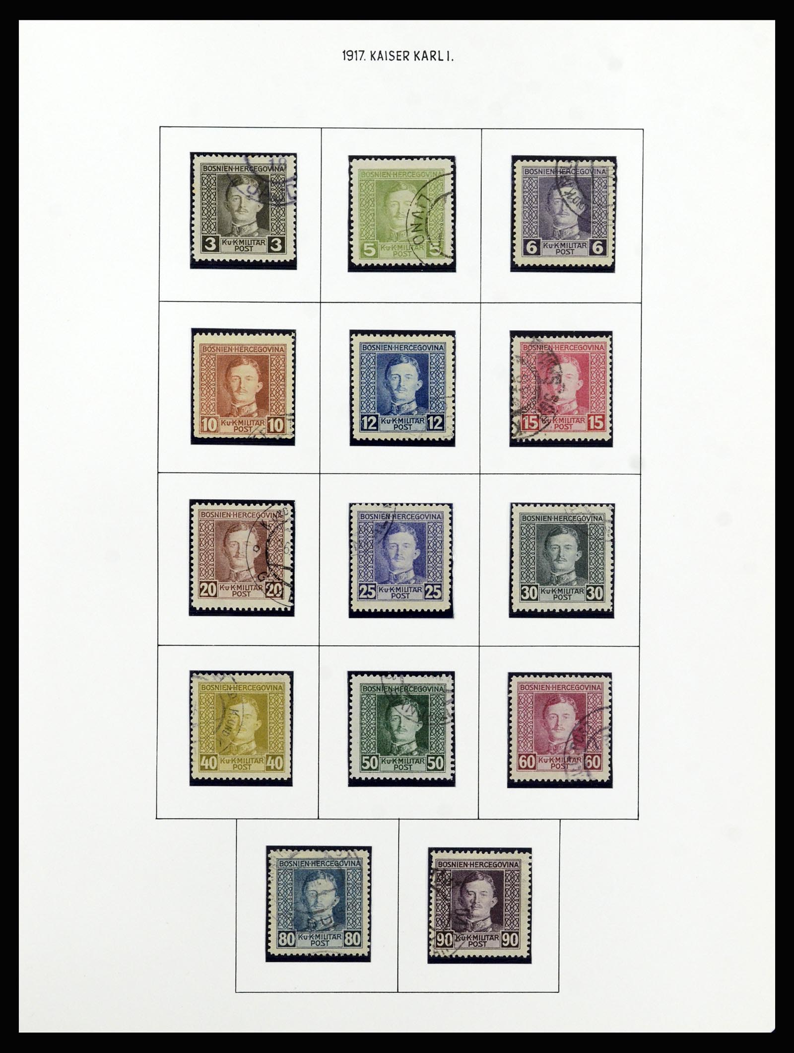 37141 033 - Postzegelverzameling 37141 Bosnië-Herzegowina 1879-1918.