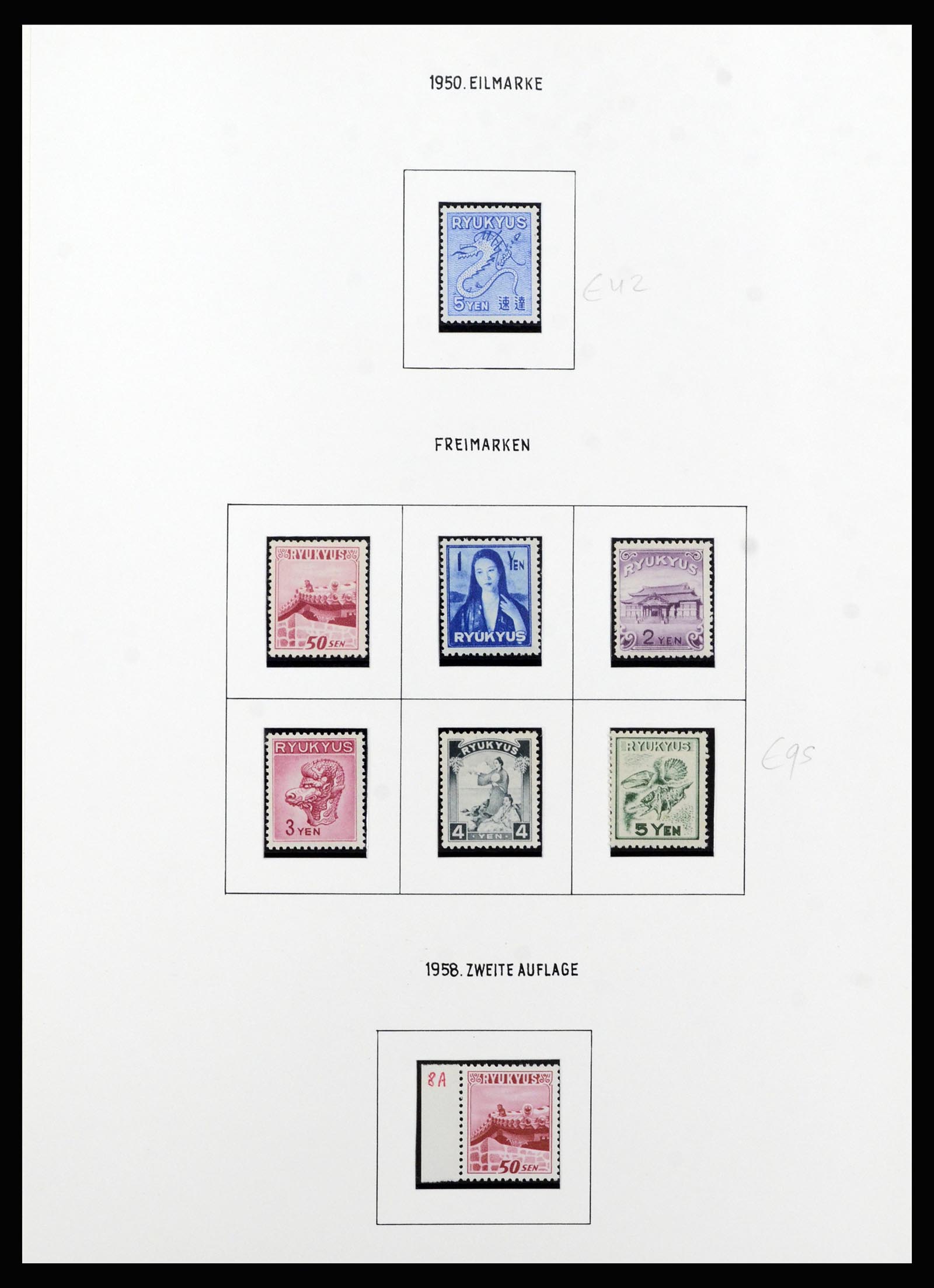 37143 003 - Postzegelverzameling 37143 Riukiu eilanden 1948-1970.