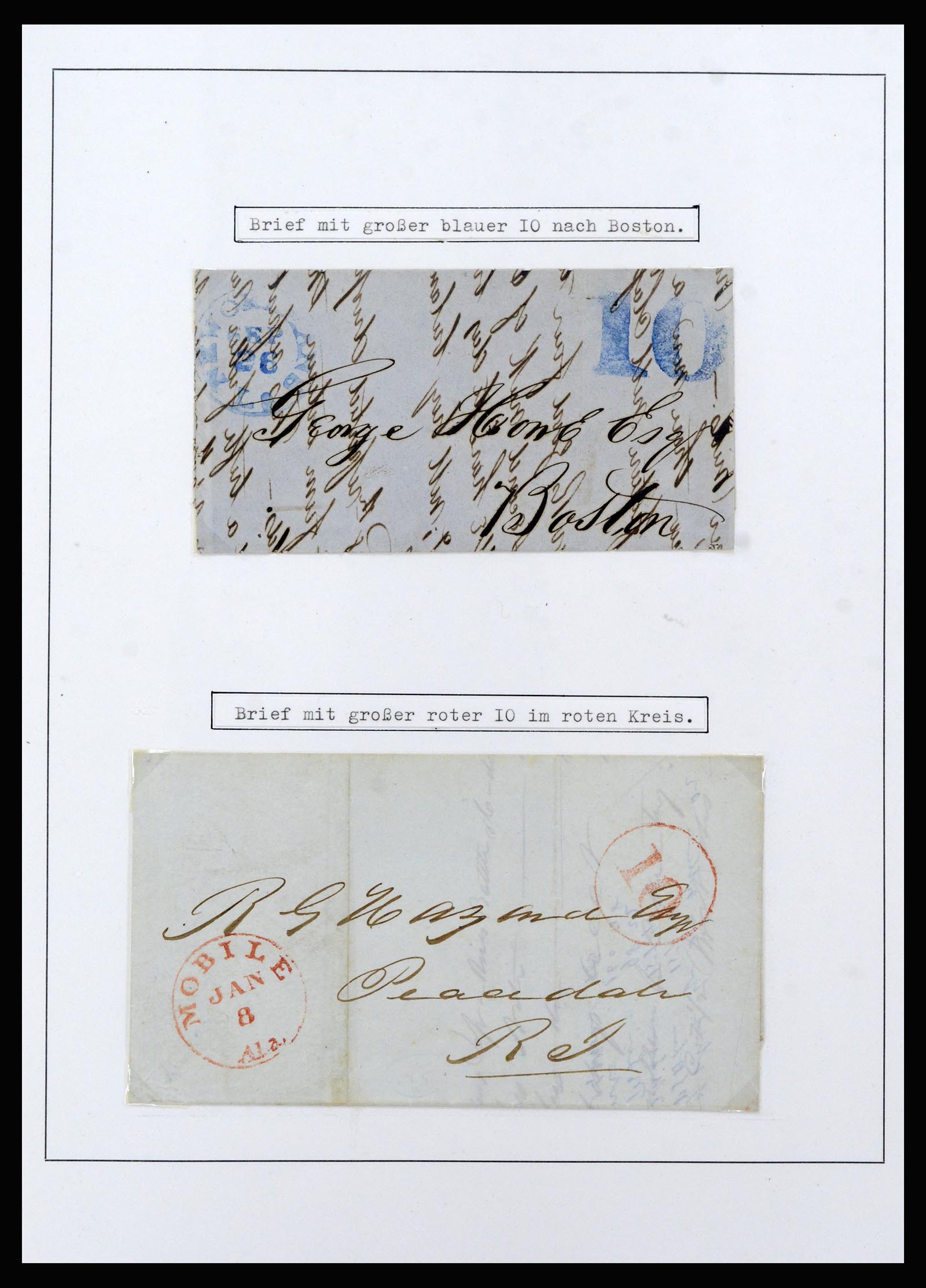 37144 004 - Postzegelverzameling 37144 USA brieven 1835-1851.