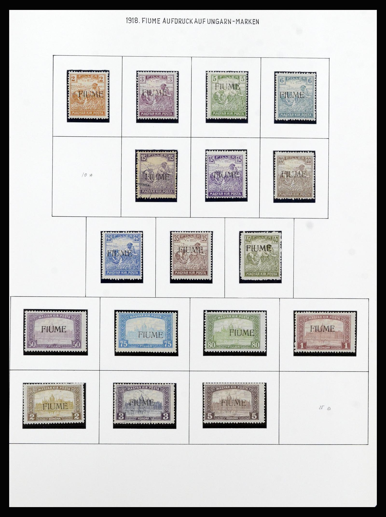 37146 002 - Postzegelverzameling 37146 Fiume 1918-1924.