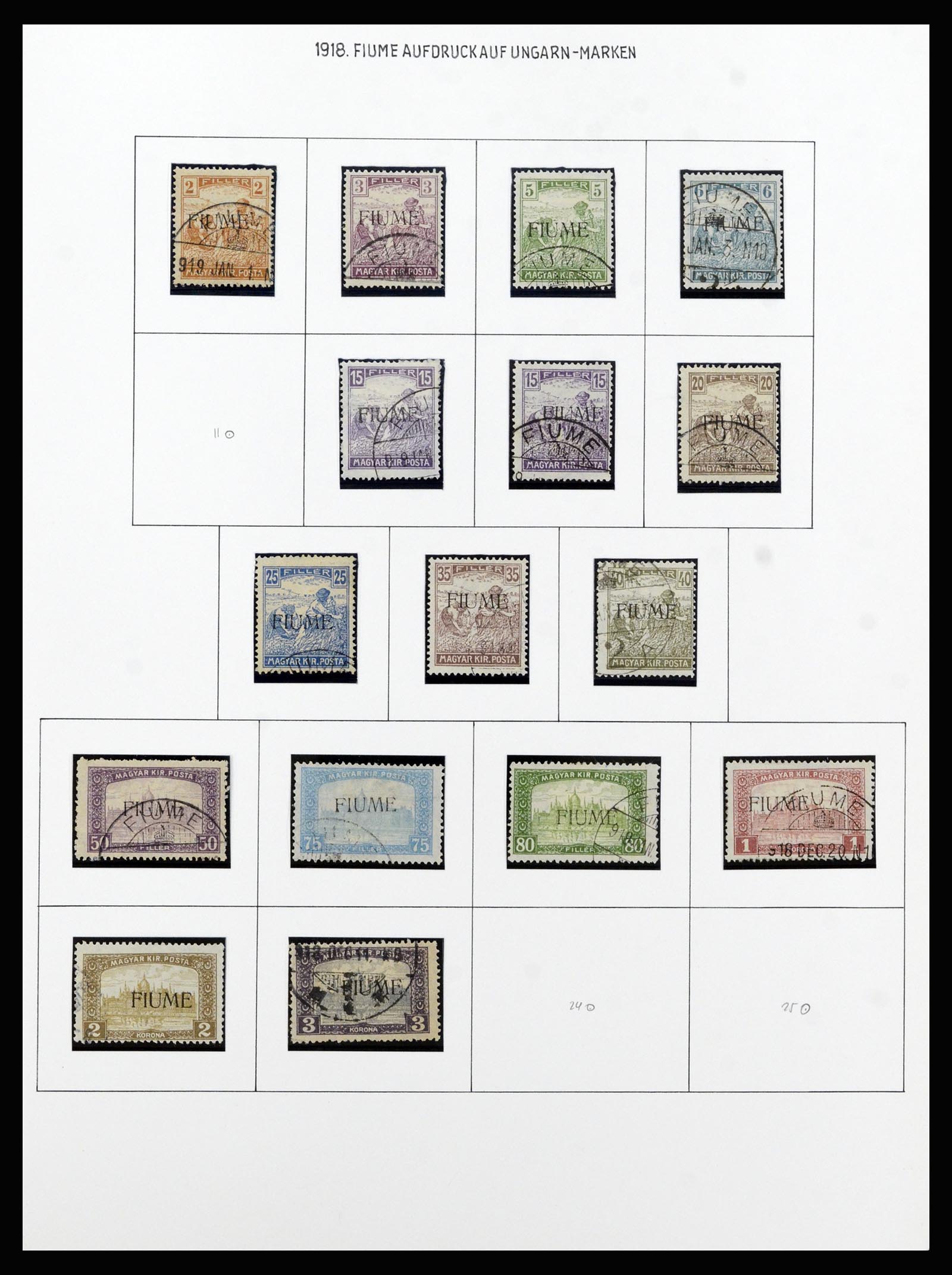 37146 003 - Postzegelverzameling 37146 Fiume 1918-1924.