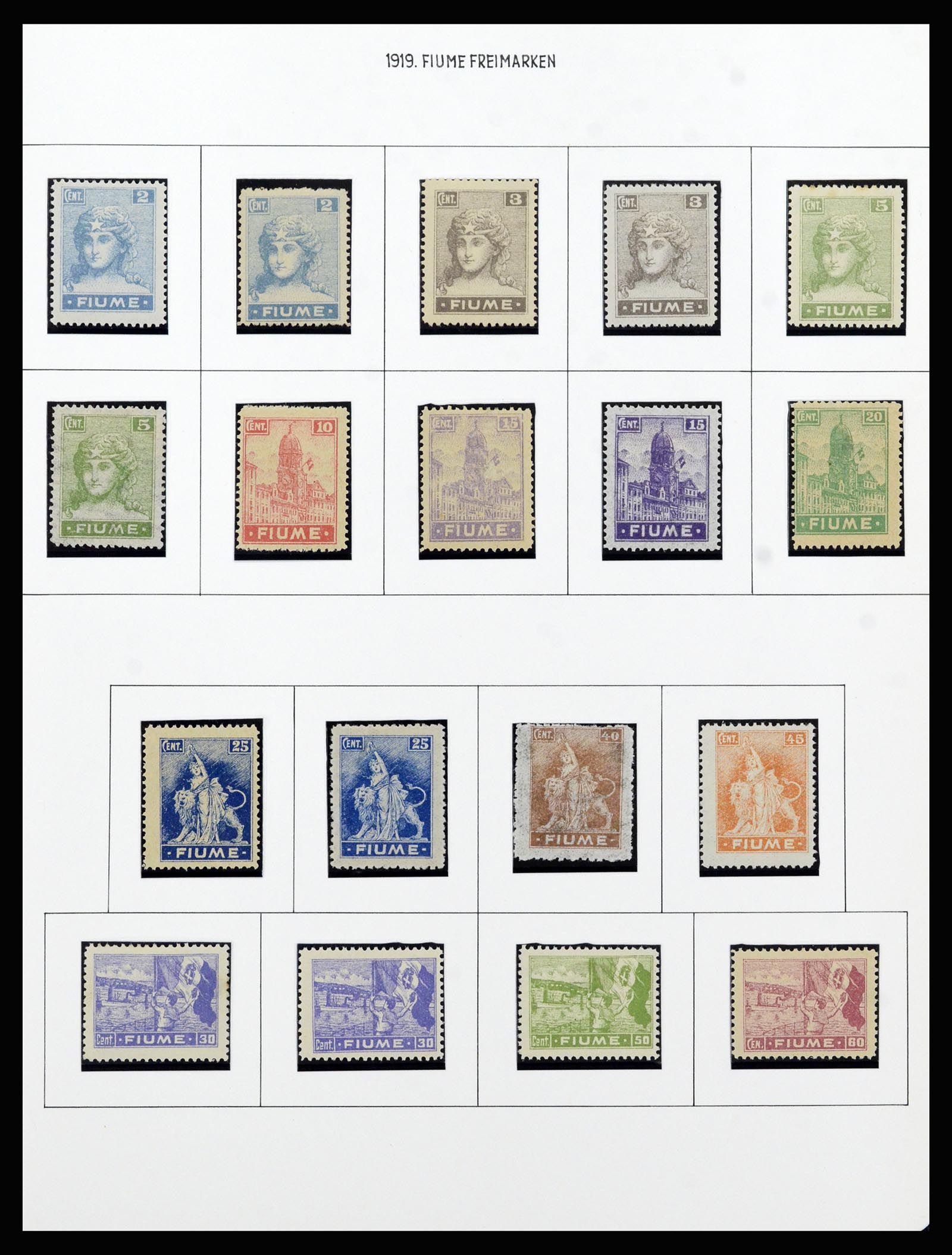 37146 005 - Postzegelverzameling 37146 Fiume 1918-1924.