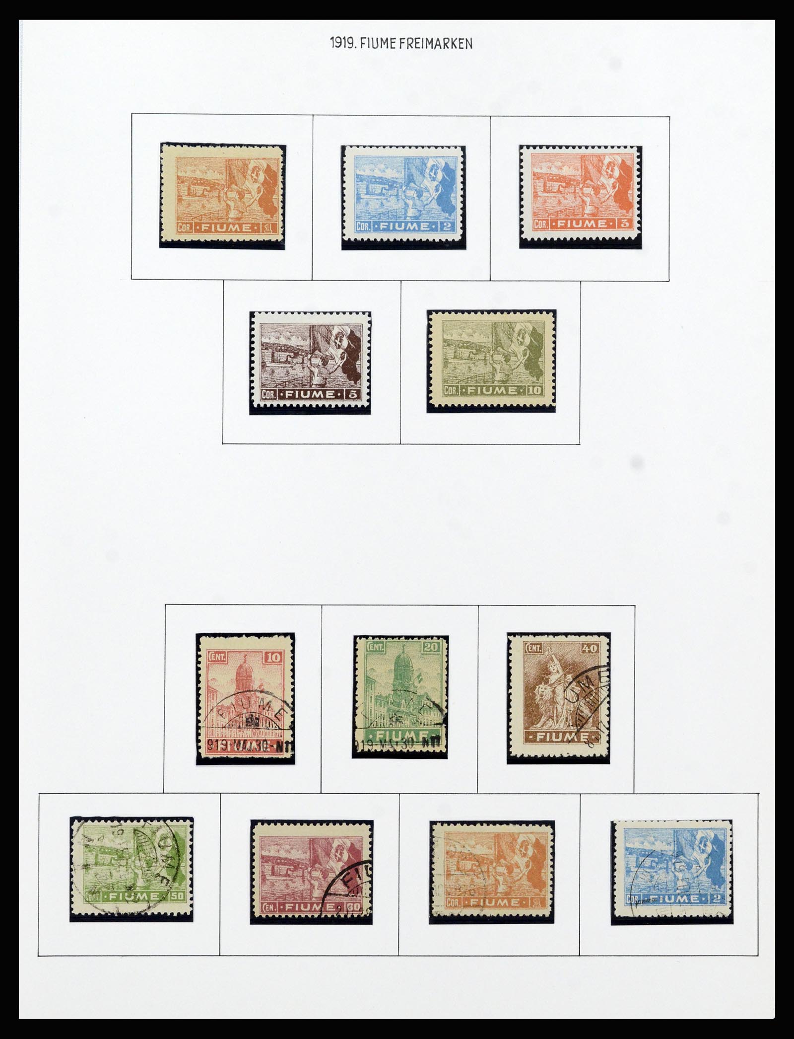 37146 006 - Postzegelverzameling 37146 Fiume 1918-1924.