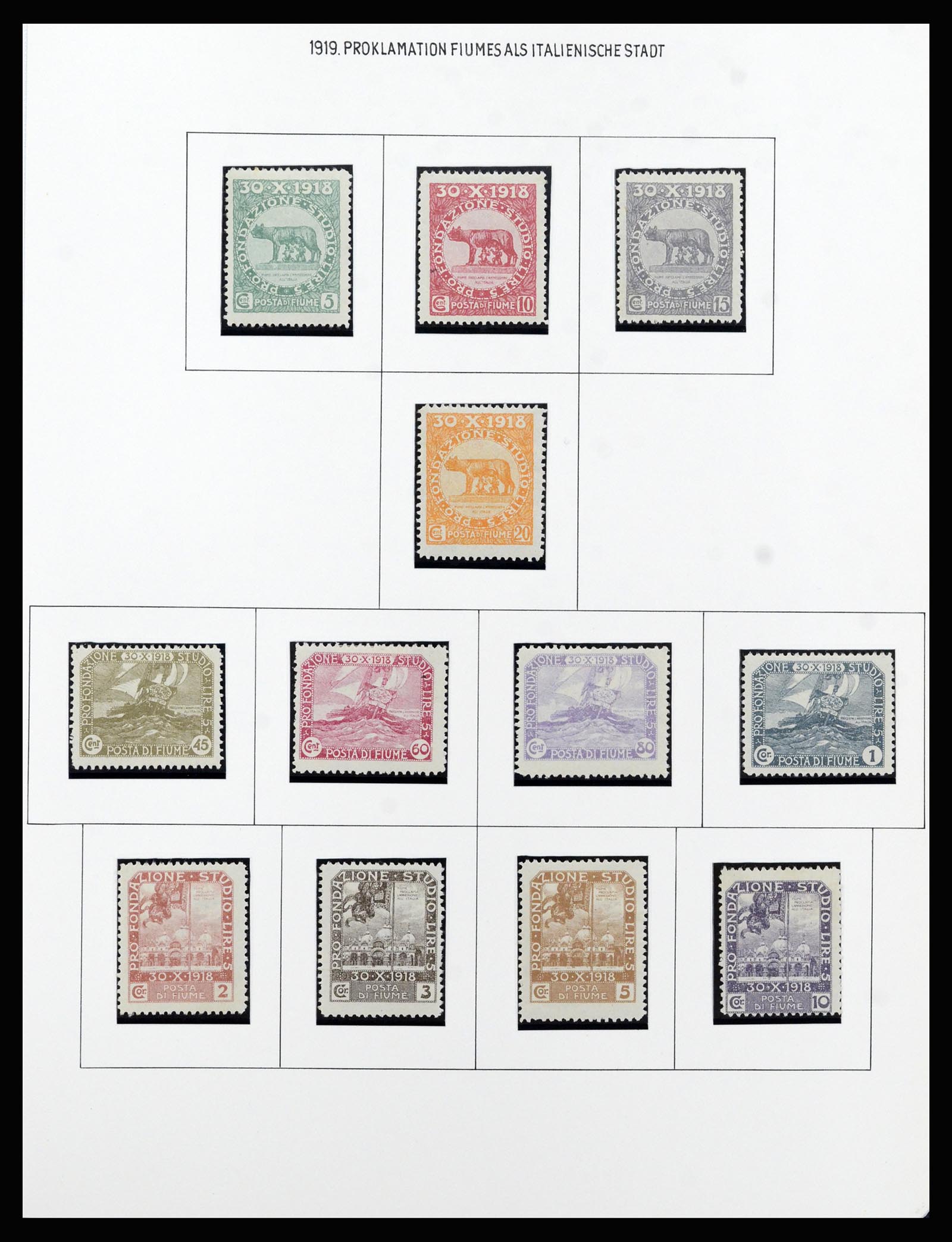 37146 007 - Postzegelverzameling 37146 Fiume 1918-1924.