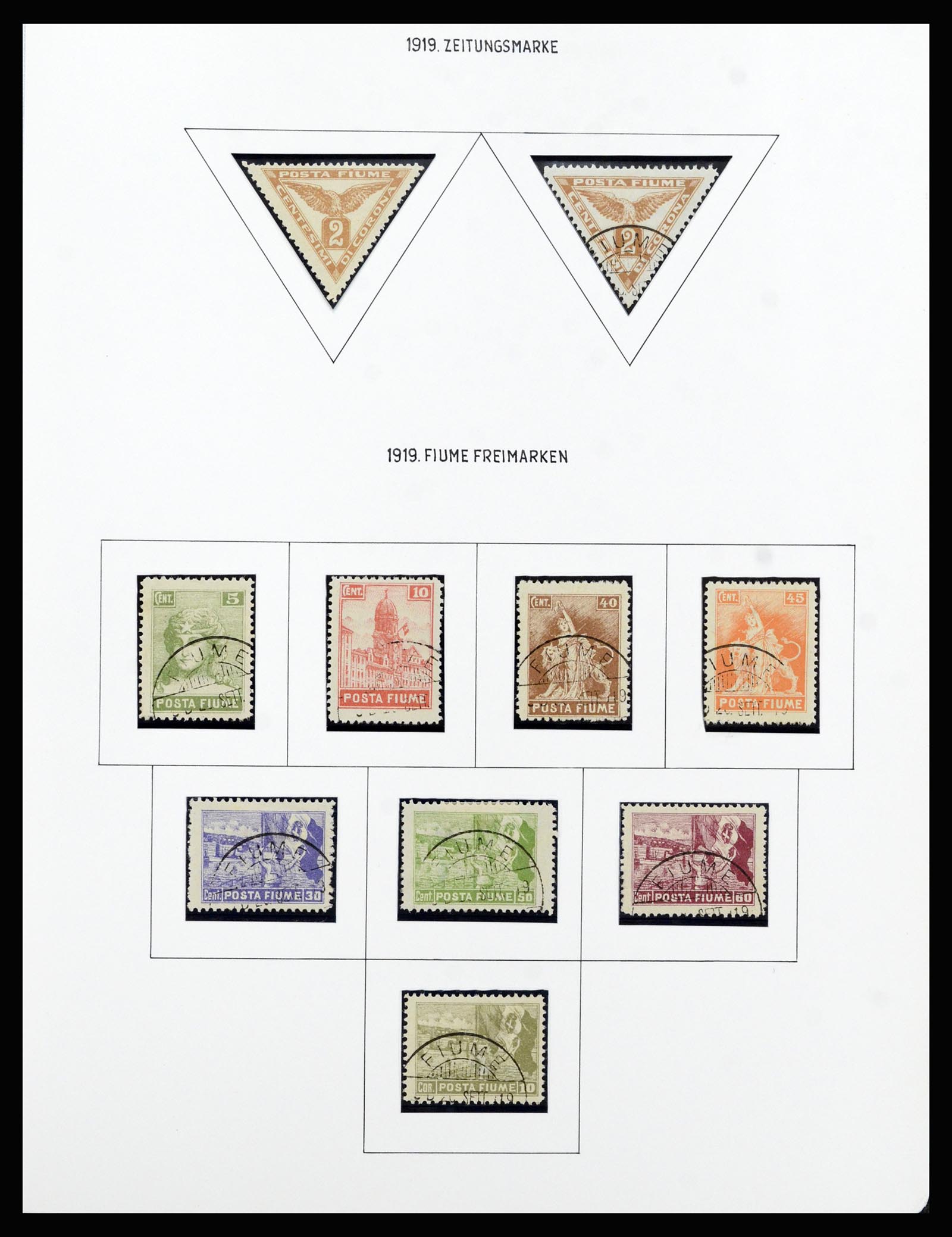 37146 008 - Postzegelverzameling 37146 Fiume 1918-1924.