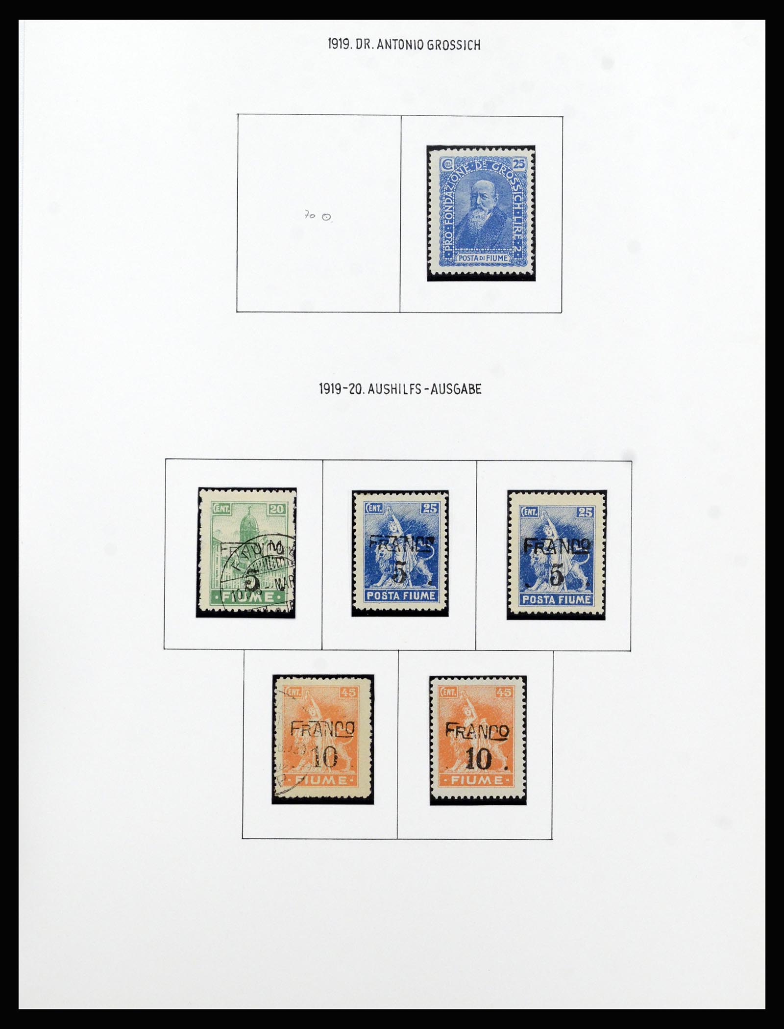 37146 009 - Postzegelverzameling 37146 Fiume 1918-1924.