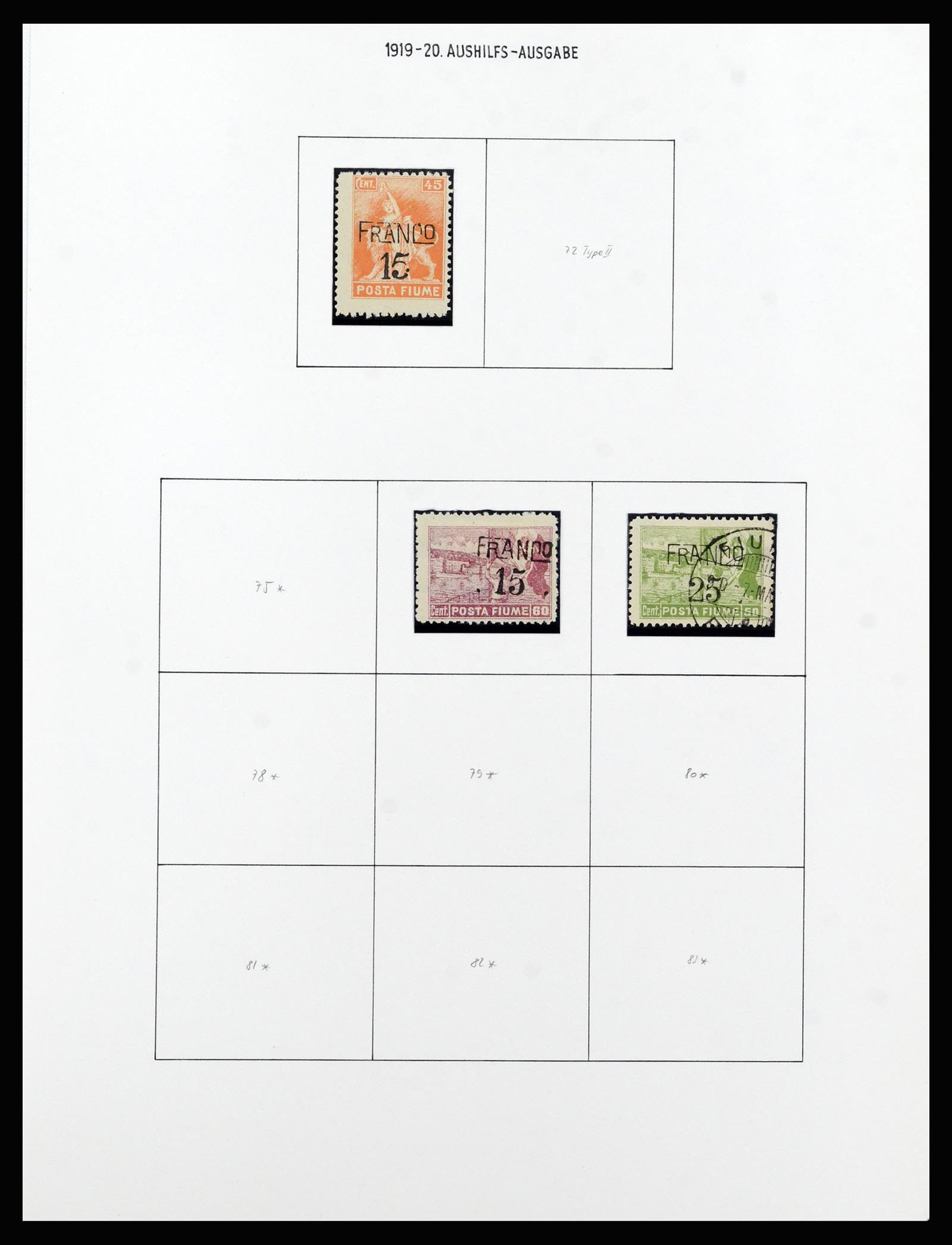 37146 010 - Postzegelverzameling 37146 Fiume 1918-1924.