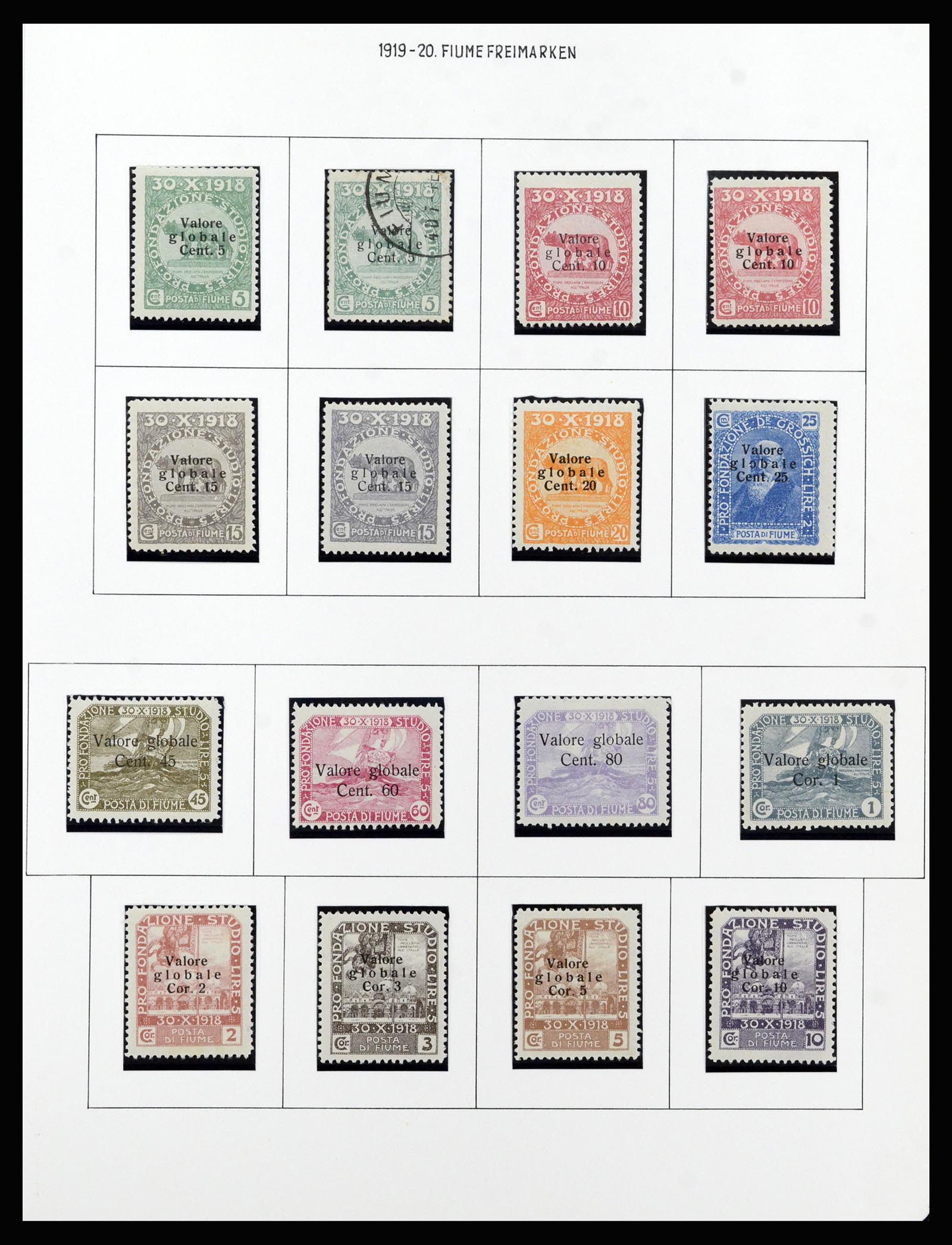 37146 011 - Postzegelverzameling 37146 Fiume 1918-1924.